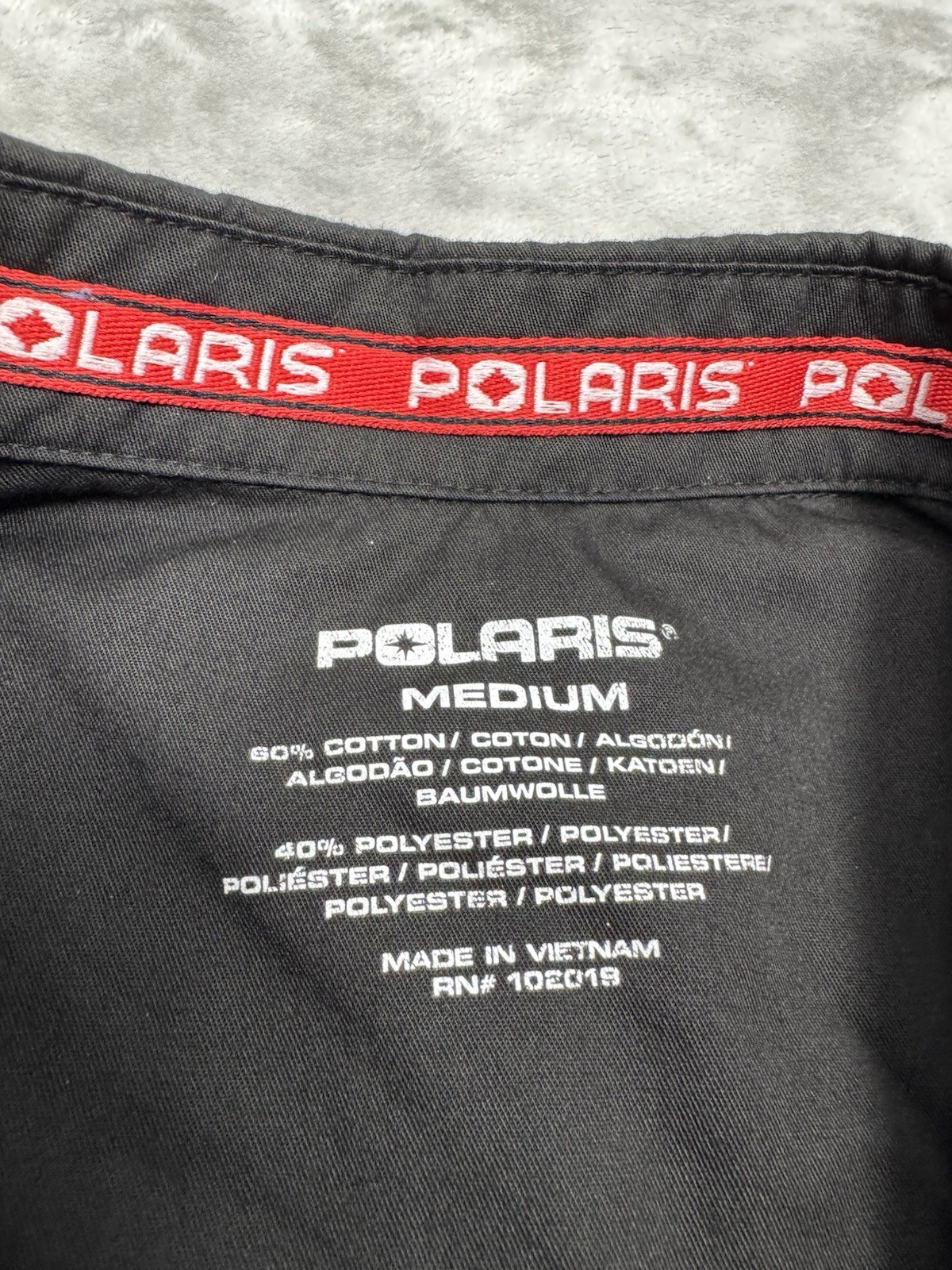 Polaris Slingshot Pit Crew Shirt Mens Medium Striped Racing Mechanic Button Work