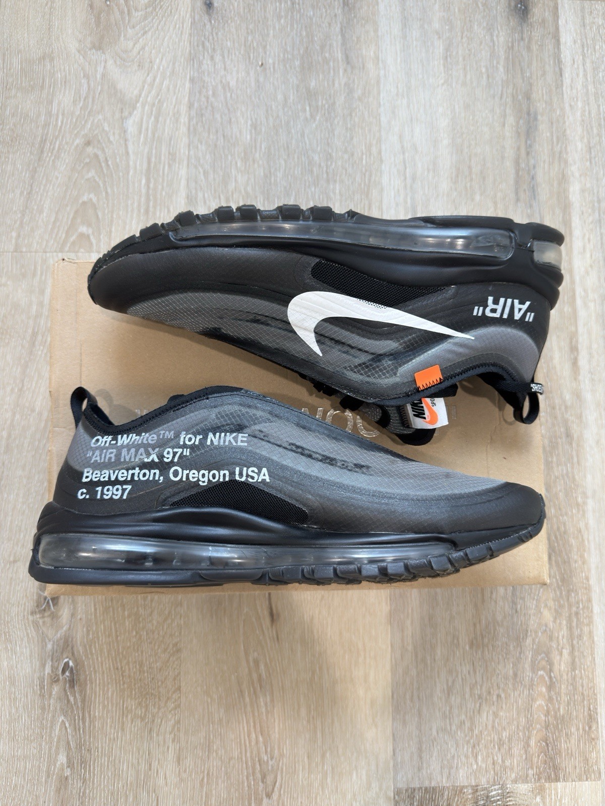 Off-White Nike Air Max 97 Black AJ4585-001 Men’s Size 10 pre-owned