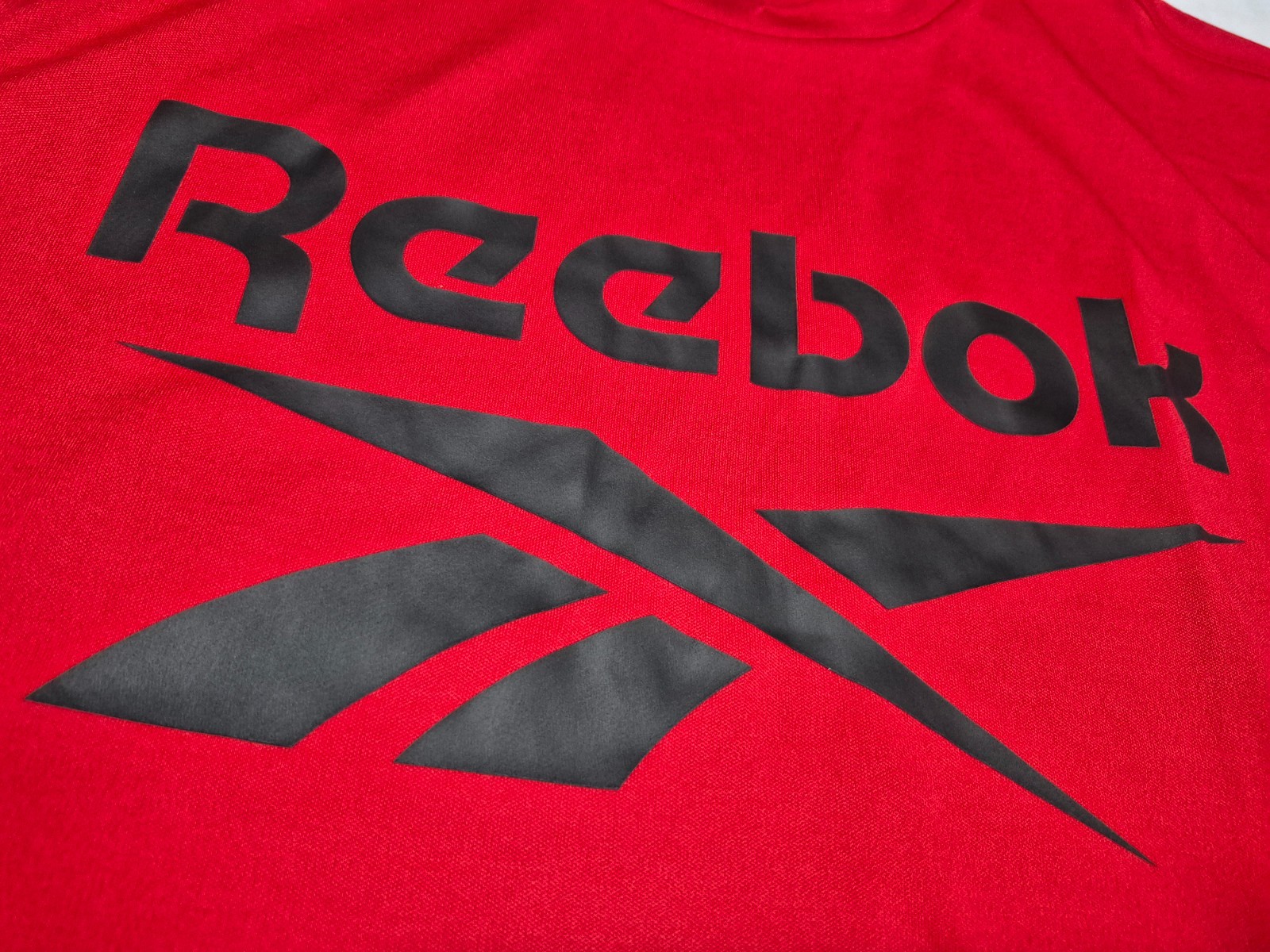 Reebok Mens Tank Athletic Muscle Gladiador logo top Red-Black Training