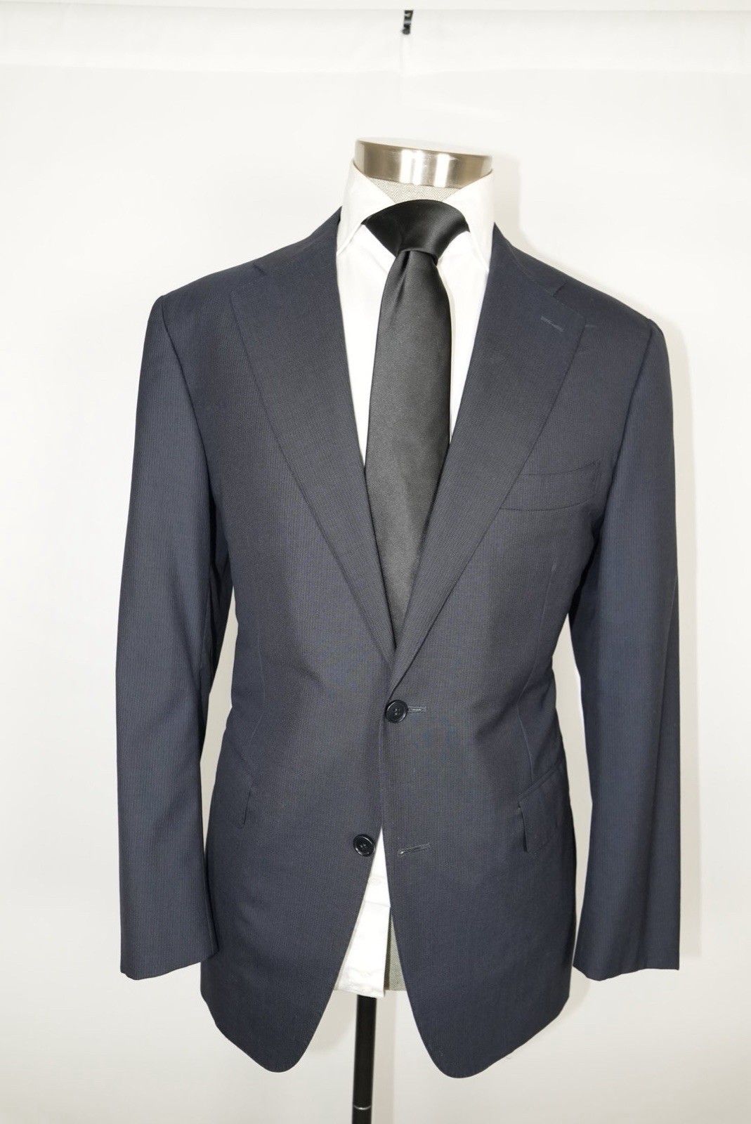 Canali Wool Medium 40R Blue Sport Coat Suit Jacket Blazer Trim 50R EU