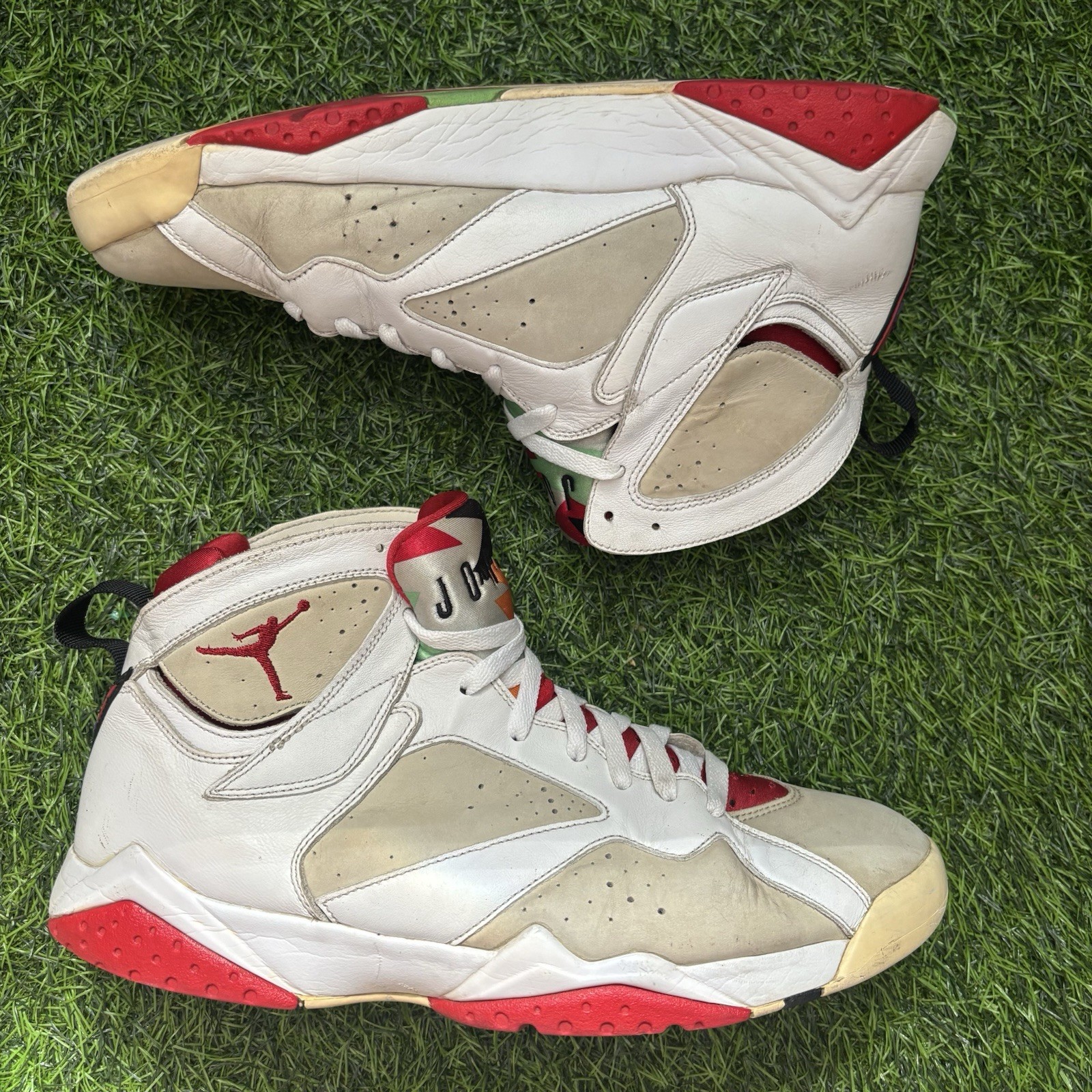 2015 Jordan Air Jordan 7 Retro Hare White Light Silver True Red 304775-125 Sz 13