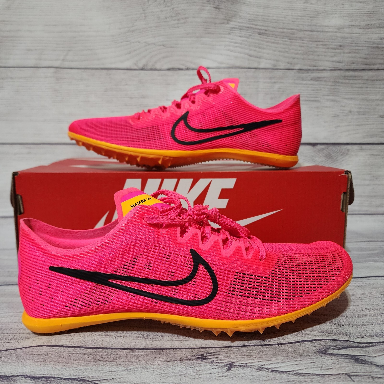 Nike Zoom Mamba 6 Track & Field Shoes With Carry Bag DR2733-600 **Men’s 8**