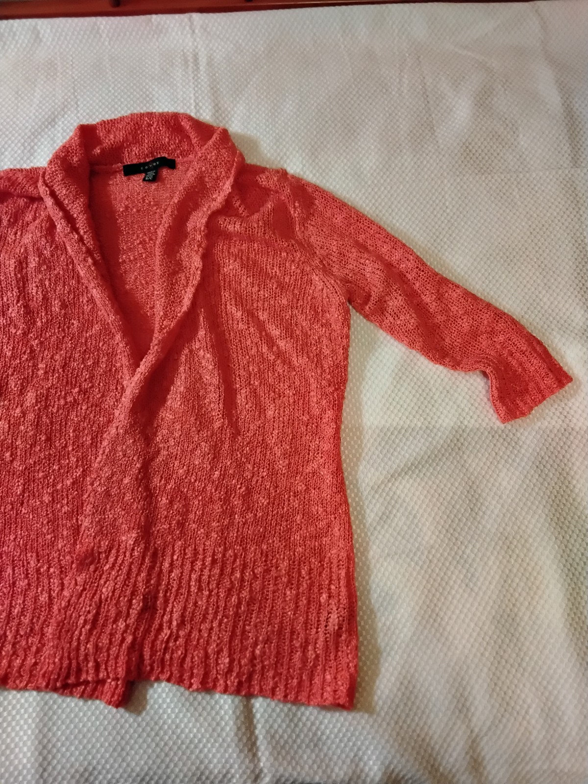 Pink Fever Sweater Open Front Acrylic Loose Knit Cardigan Type Sweater Sz S