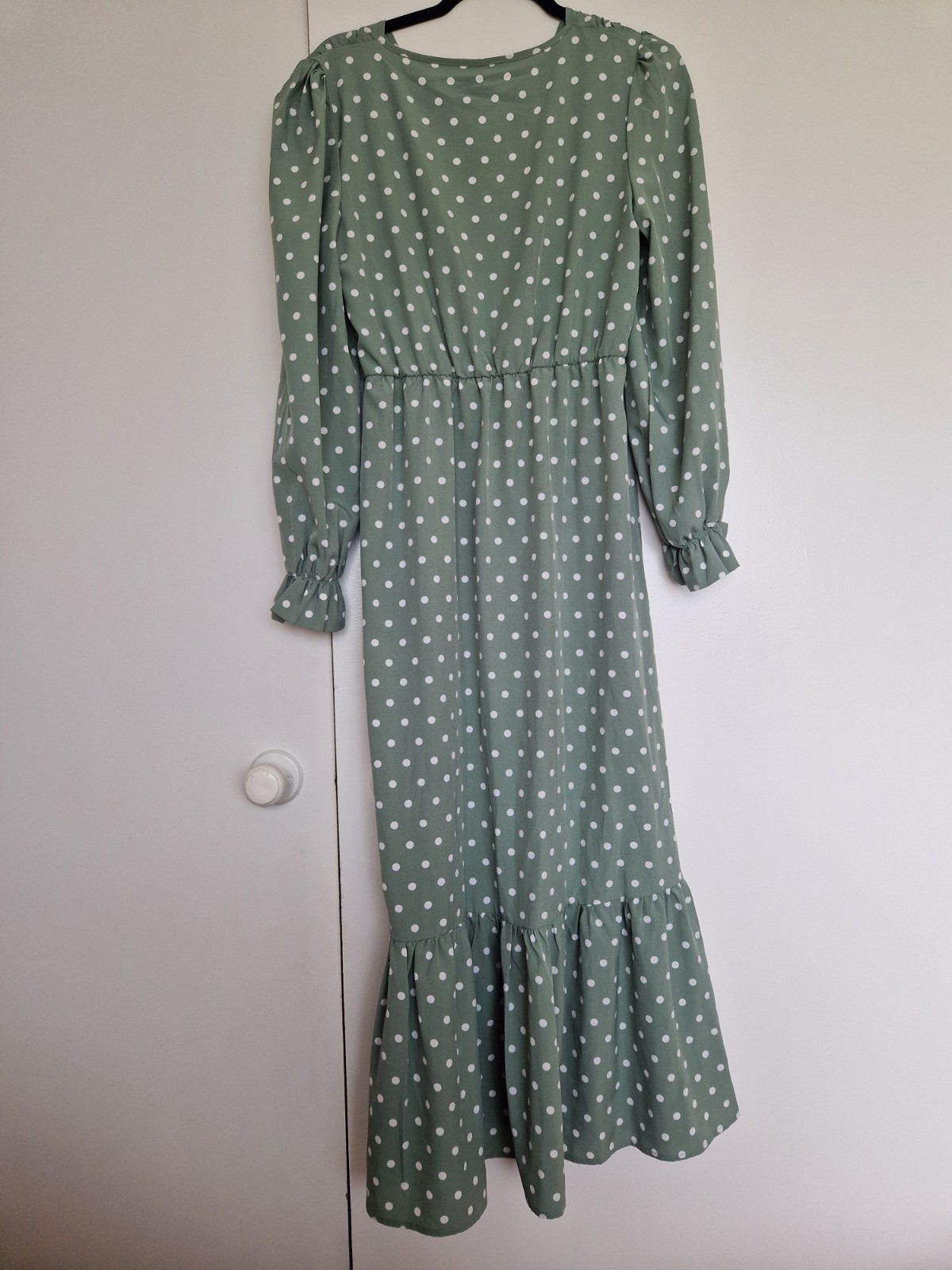 Emery Rose Dress Size Small Midi Long Green Polka Dot Wedding Occasion Summer