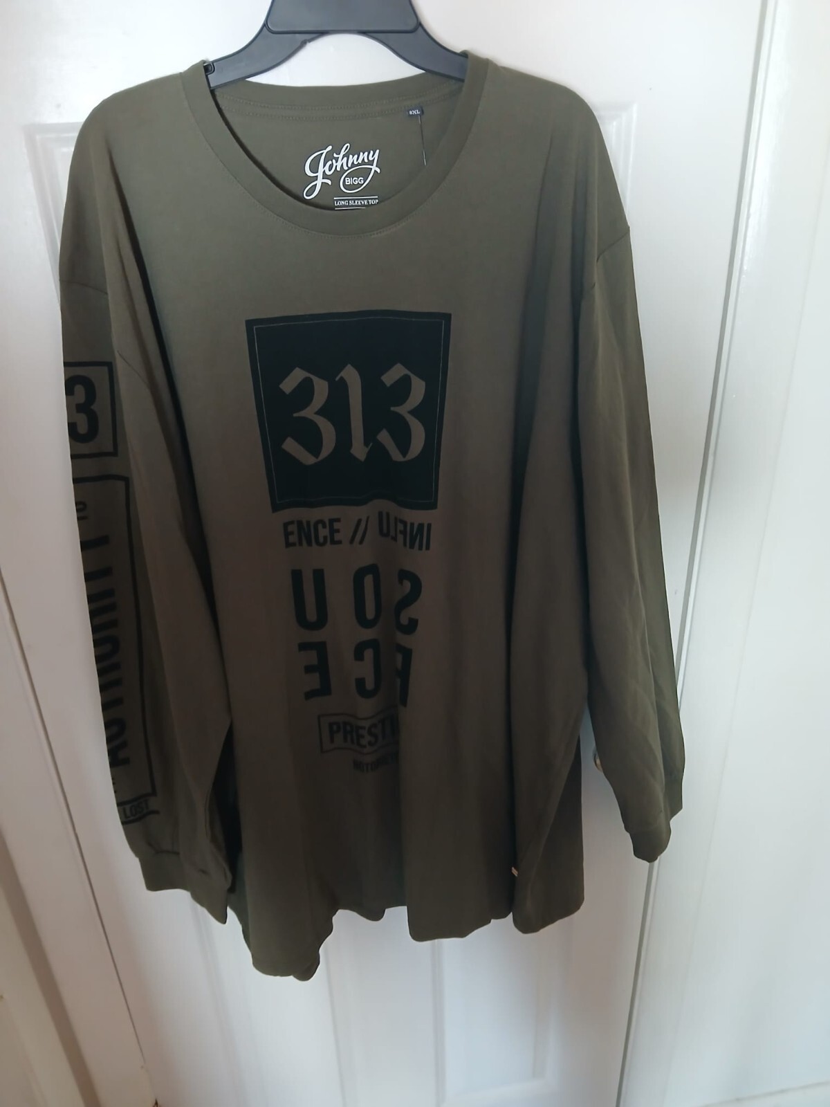 Johnny Bigg Graphic Print Long Sleeve Top Khaki J201LT200.KHA Size 8XL N133