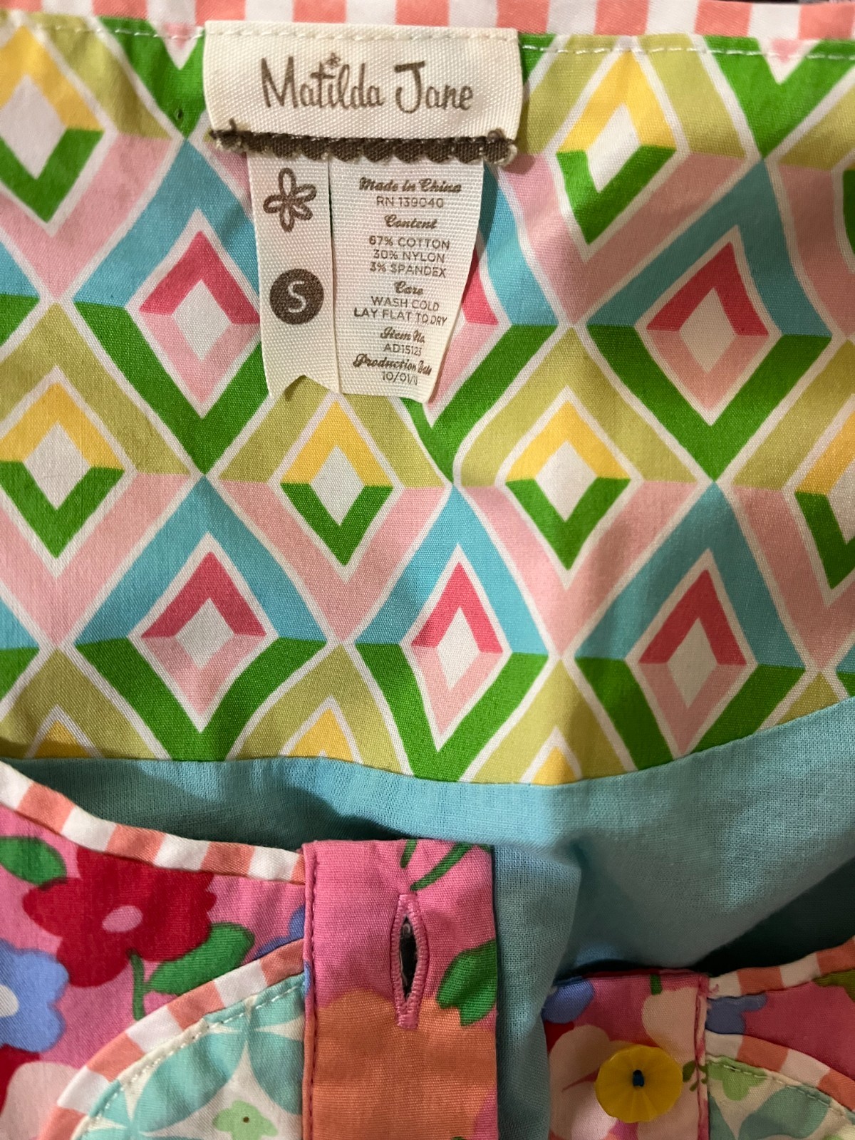 MATILDA JANE Sleeveless Leah Fit & Flare Dress Wonderful Parade Floral Pockets S
