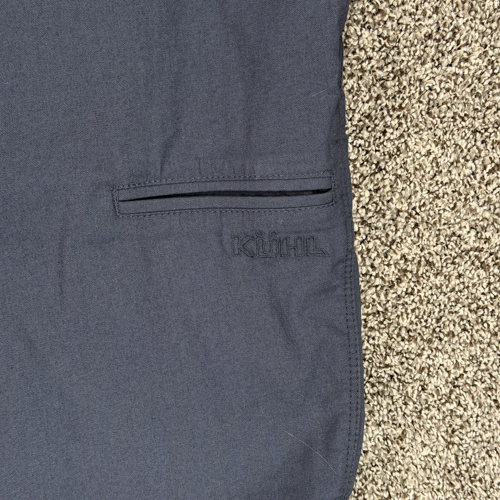 Kuhl Resistor Lite Chino Shorts Mens 42×7 Blue Performance Hiking Outdoor Cargo