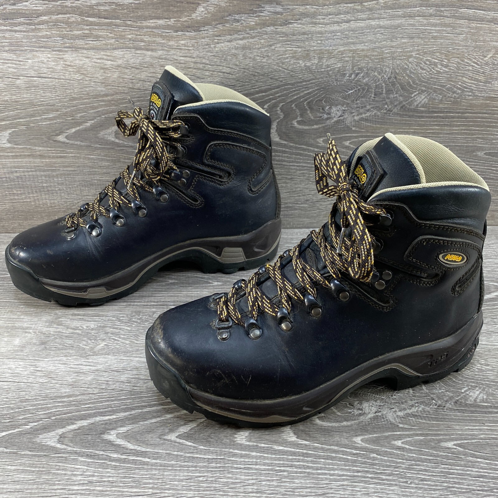 Asolo Men 8 TPS 535 Brown Leather Trial Hiking Backpacking Boots EVO Vibram Sole
