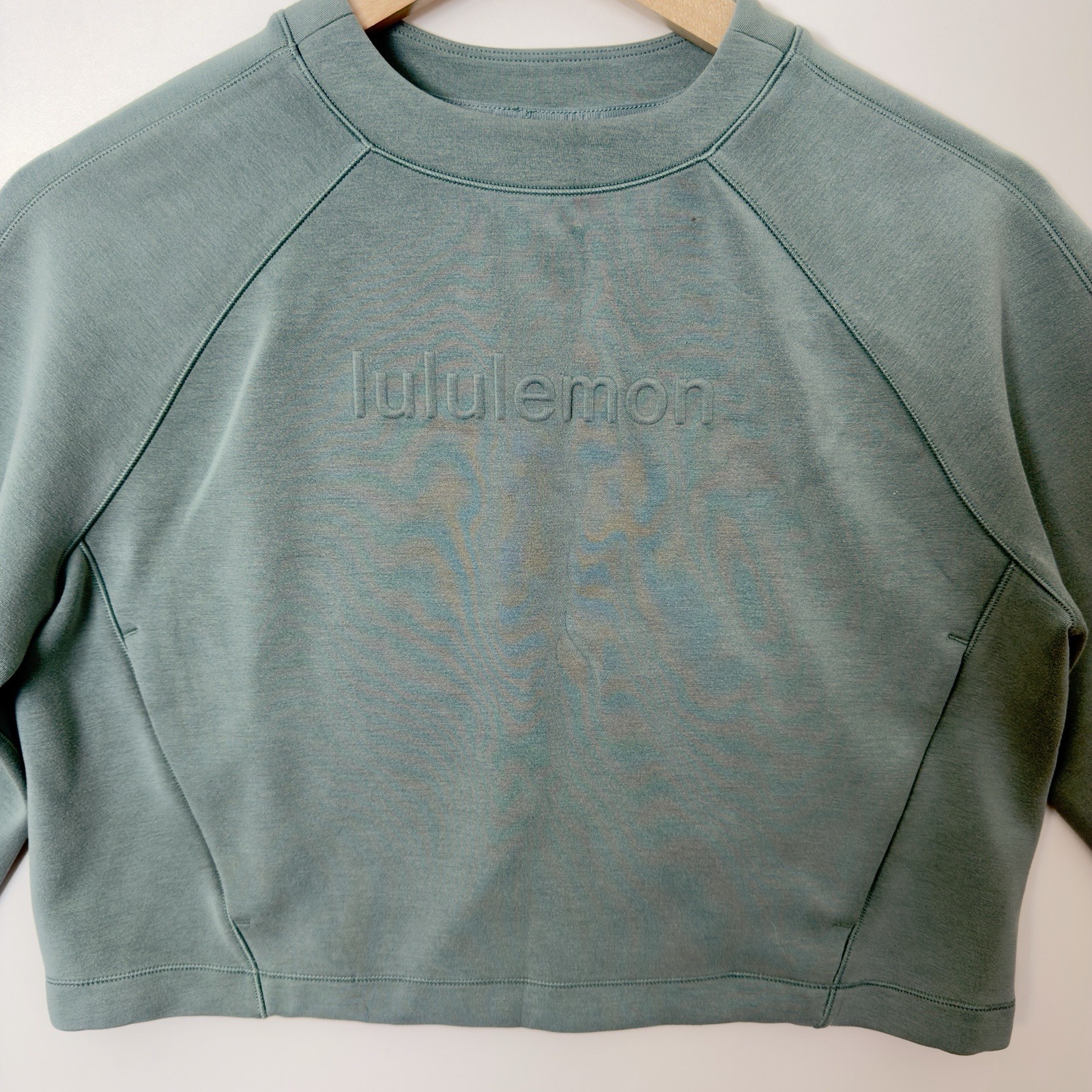 Lululemon Smooth Spacer Cropped Pullover In Crater Blue Size 0 Women’s EUC RARE