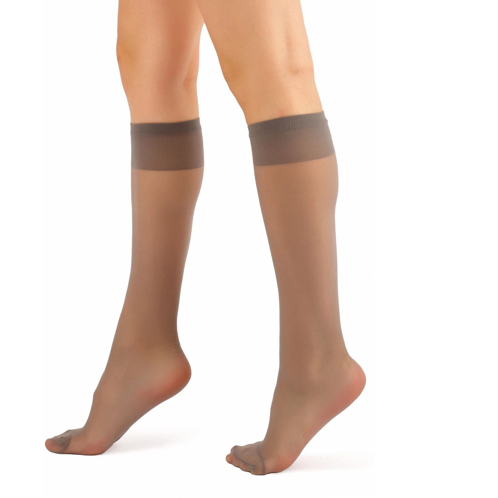4× Sheer Knee High Socks 20D Premium Silky Soft Nylon Stockings Control Top USA