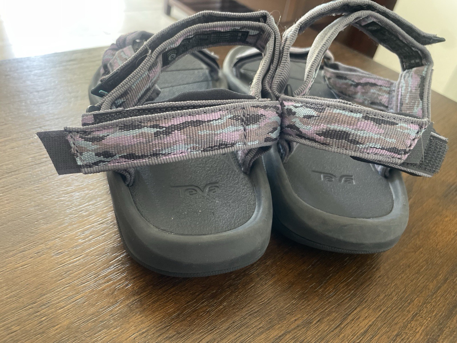 Teva Women’s Sandals with Pink and Gray Camo Straps Size 9