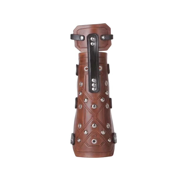Medieval PU Leather Armor Wristband Rivet Gloves Gothic Cosplay Accessories