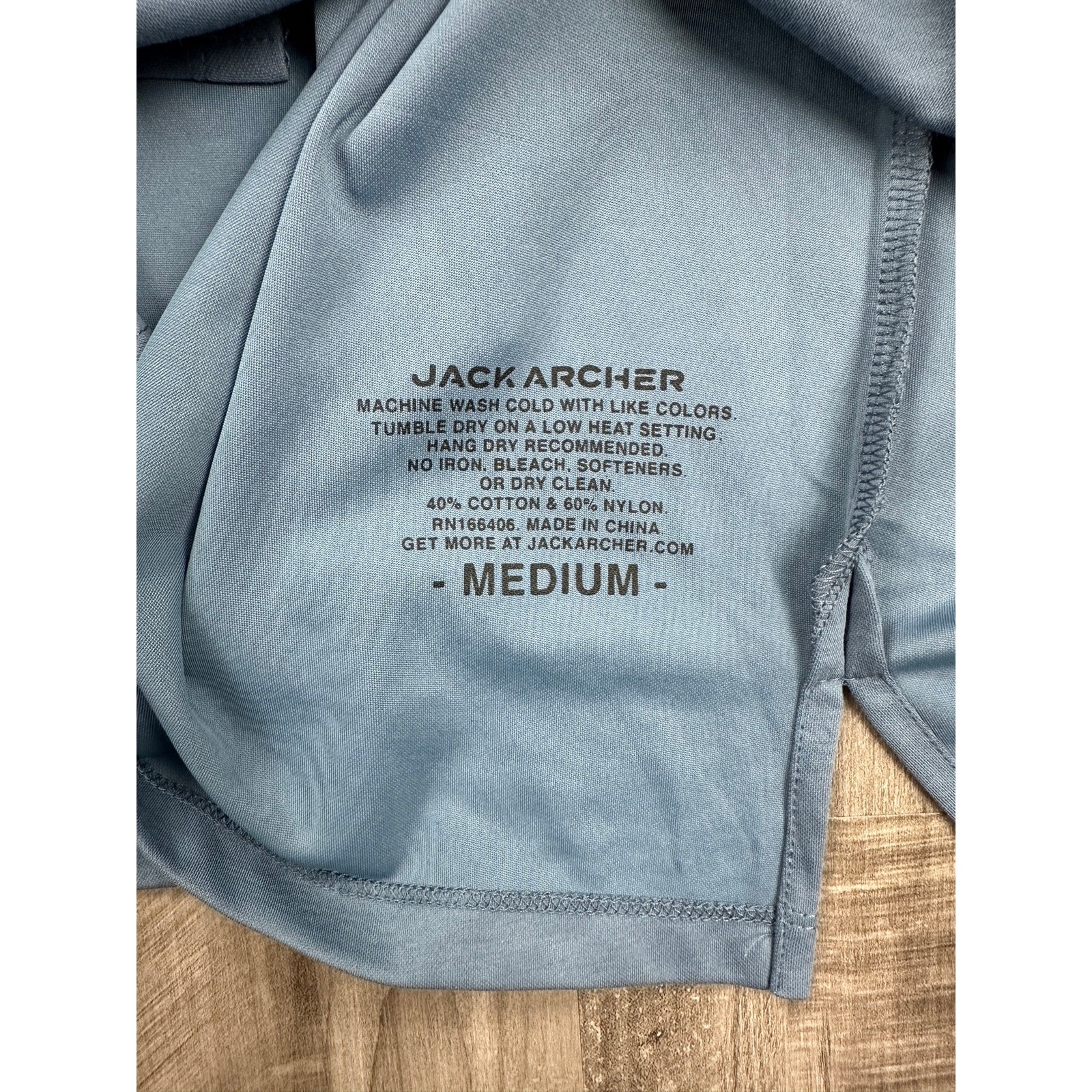 Jack Archer Tech Polo in Bering Sea Cotton Nylon NWOT — Size Medium