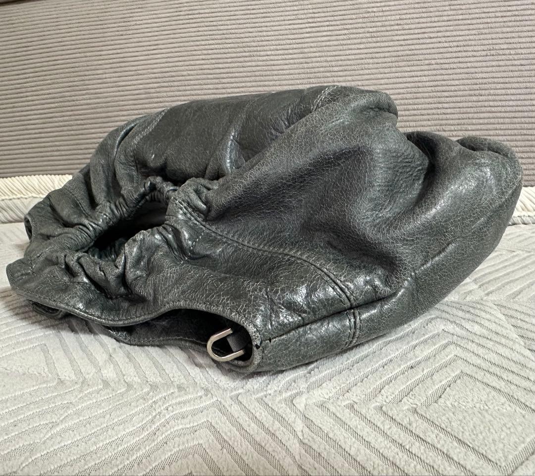 FRANCESCO BIASIA Leather 2way Shoulder Bag Gray