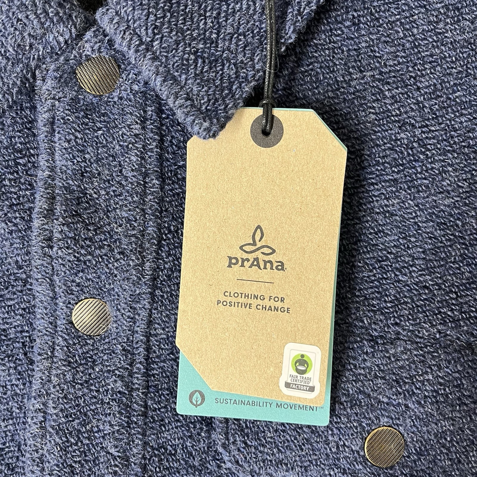NWT prAna IncrediWool Overshirt Jacket Mens Large Slim Fit Stormy Night Heather