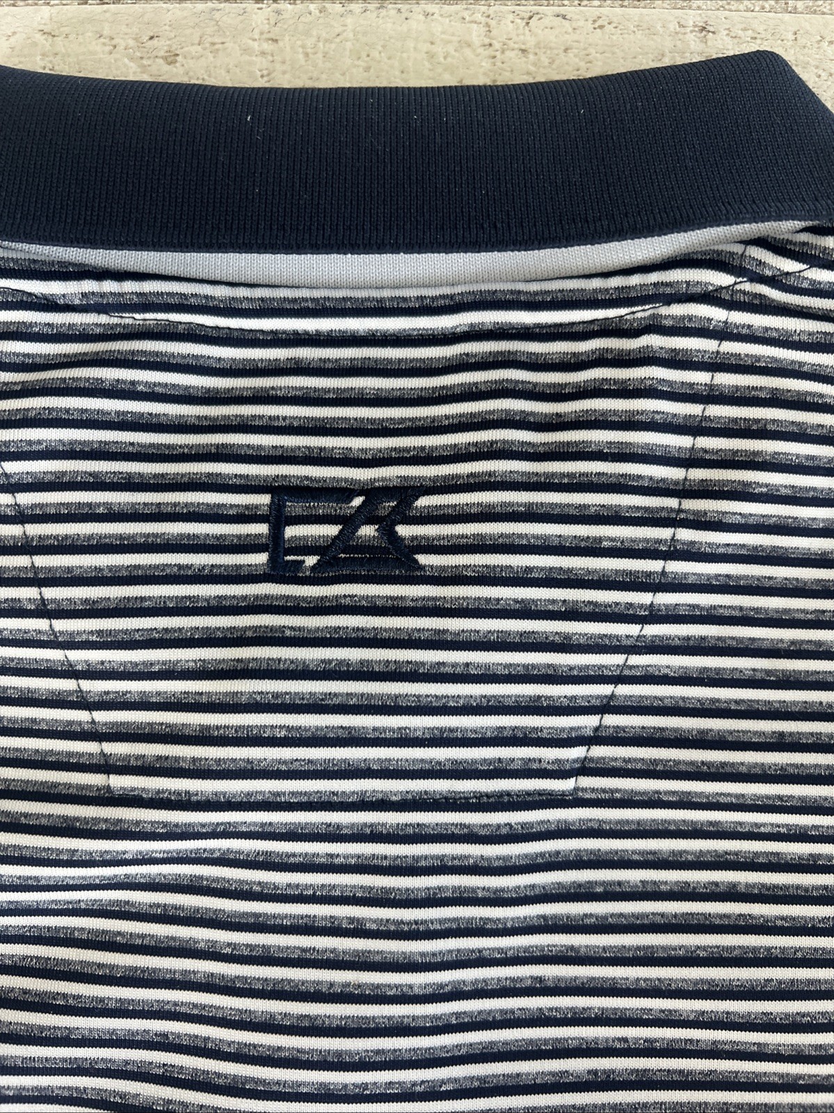 Cutter & Buck Houston Texans STM Navy And White Striped Polo Men’s Large