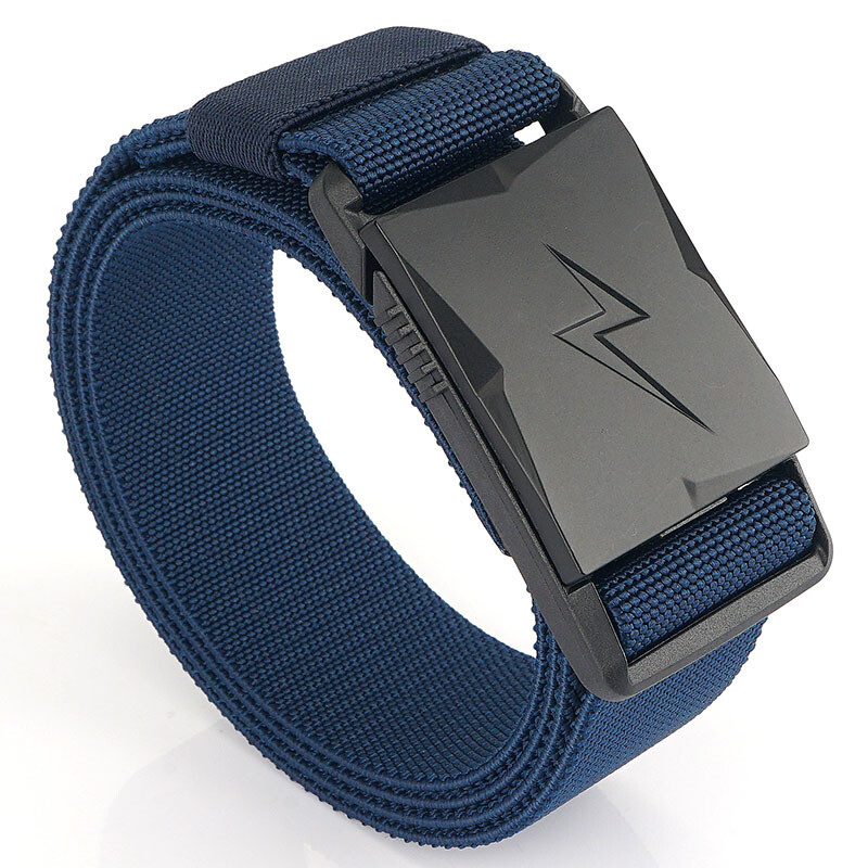 Light Designer Belts for Men Quick Release Magnetic Buckle Tactical Belt Elastic
