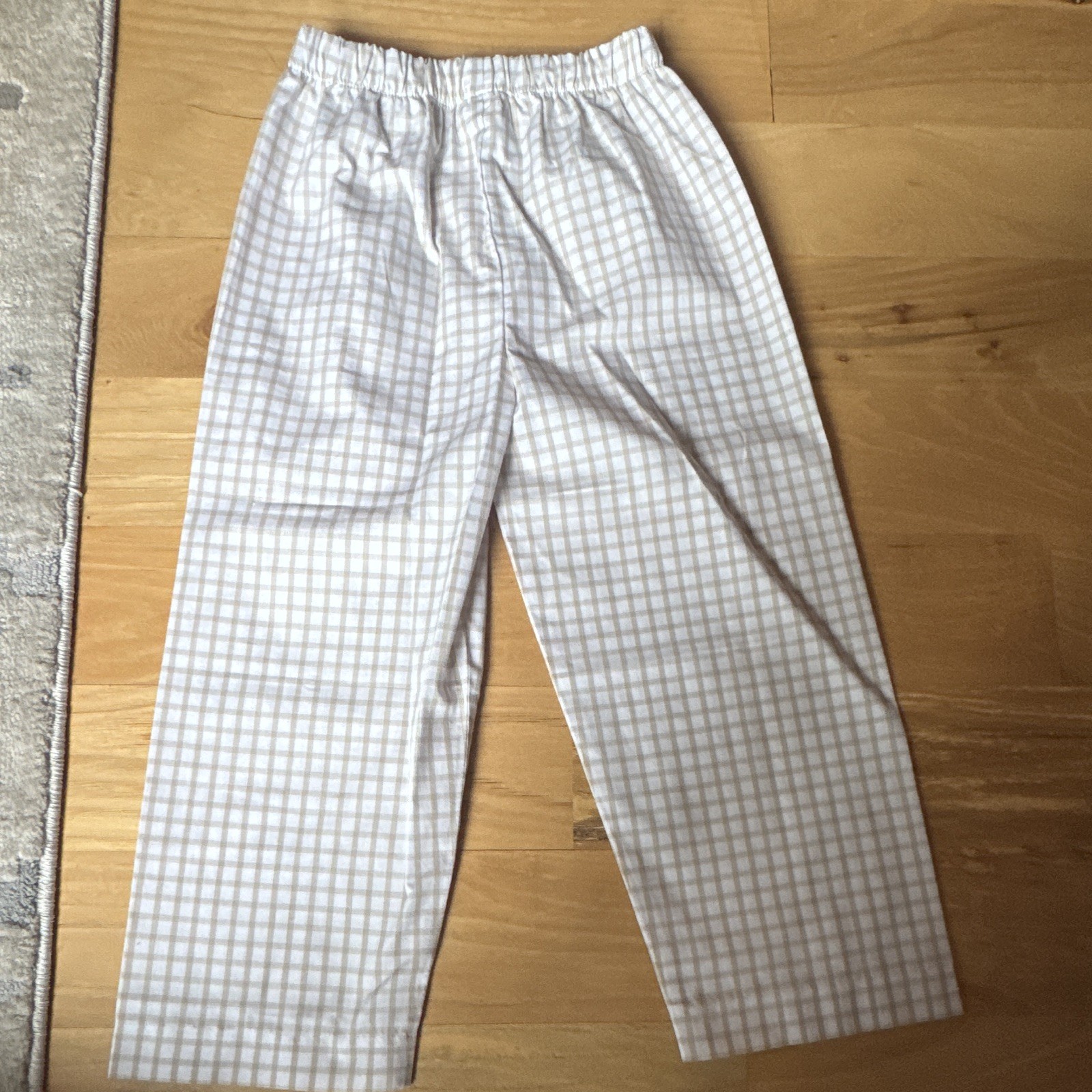 Three Sisters Embroidered Dog/Duck Blue Shirt & Check Pants Set, Boys 3T