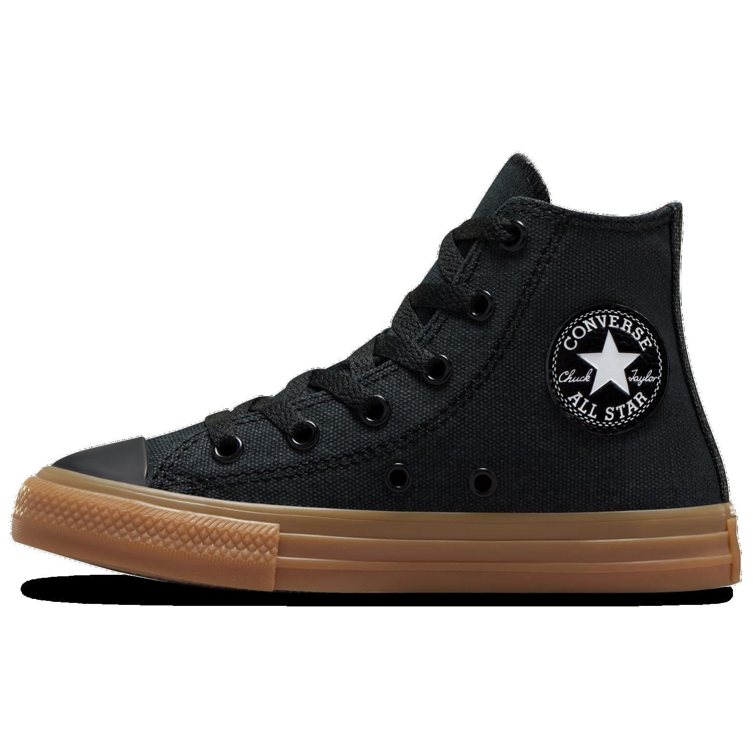 Converse Mens’ Chuck Taylor All Star Hi Basketball Shoes – Black/Gum