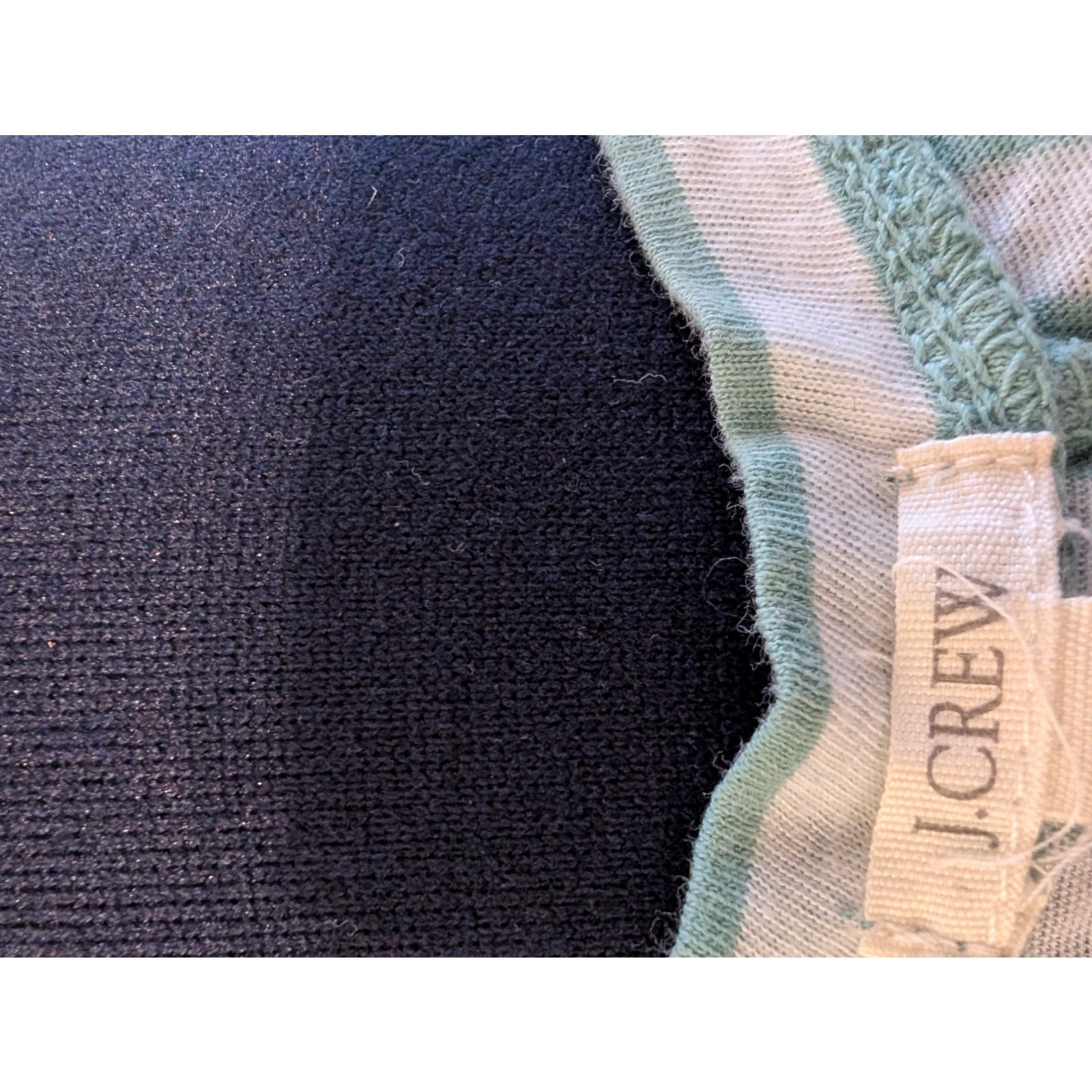 JCrew Tank Top Womens Small S Mint Green White Striped Chevron Panel Swing Cami