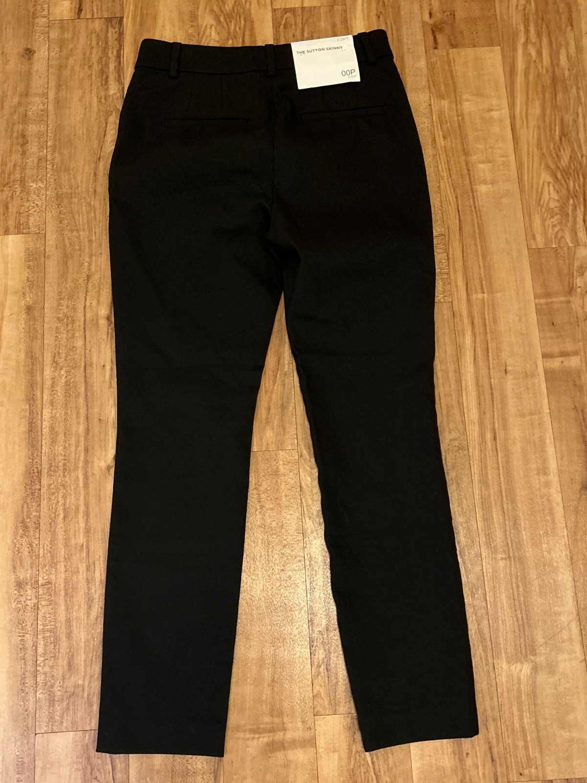 Loft The Sutton Skinny Womens Size 00P Curvy Black Dress Pants New w/ Tags