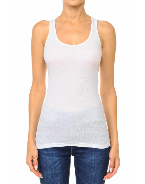 NEW Racerback Basic Cami Tank Top Ribbed Cotton/Spandex-XS/S-M-L