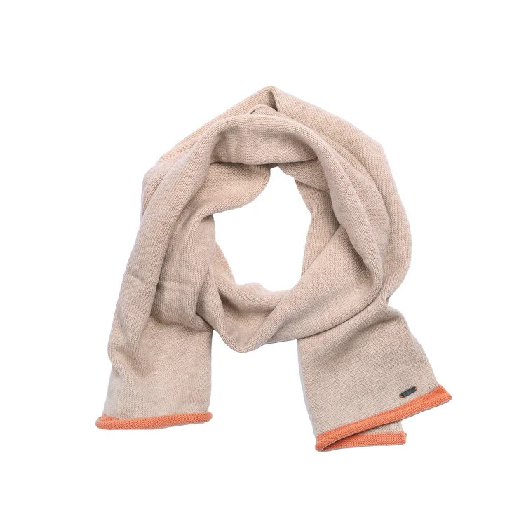 NEW Pistil Josie Women’s Tan Orange 100% Wool Knit Shawl Neck Scarf Size OS