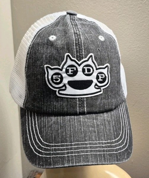 Five Finger Death Punch Hat Low Profile Unstructured Washed Trucker Style Hat