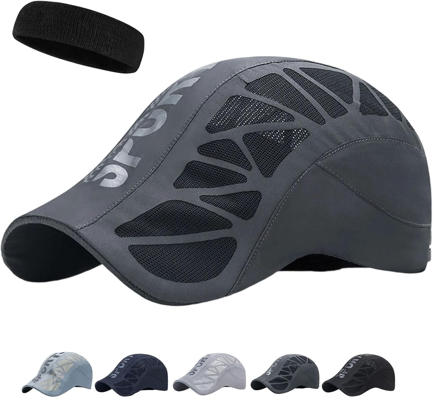 Men’s Outdoor Sport CapTennis Cycling Baseball Cap Breathable Quick Dry Mesh Hat