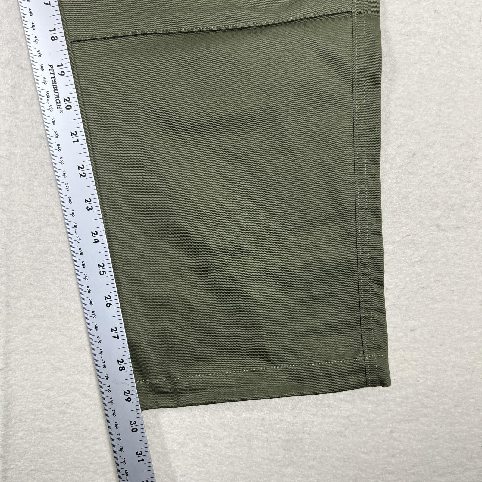 Empyre Cargo Pants Mens 34 Green Relax Fit Workwear Double Knee Pockets Utility