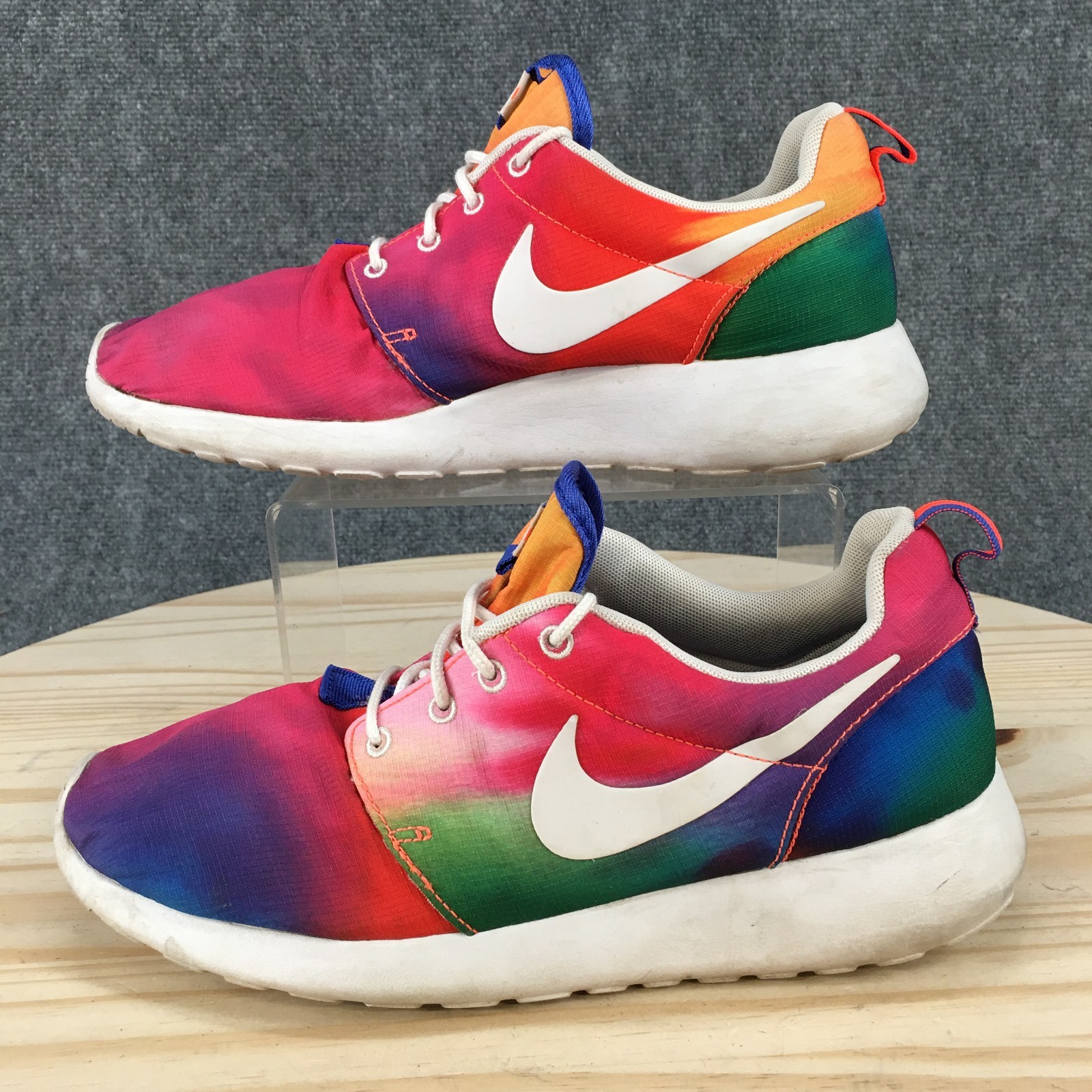 Nike Shoes Mens 8 Multicolor Roshe Run Running Sneakers Tie Dye Low 655206-518