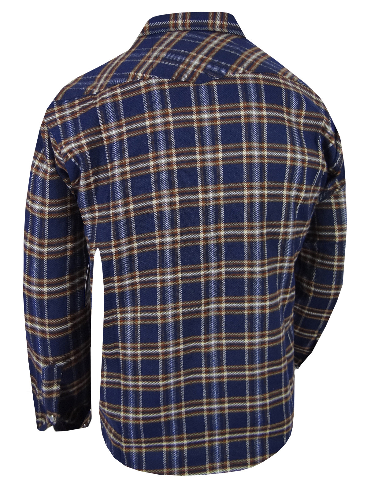 Workwear Thick Flannel Plaid Shirt Mens Rugged Brawny Snap Flap Pockets Western