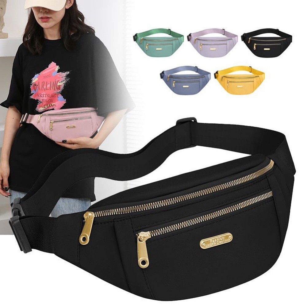 Men Women Fanny Pack Belt waist Bag Cross body Sling Shoulder Travel Sport Pouch