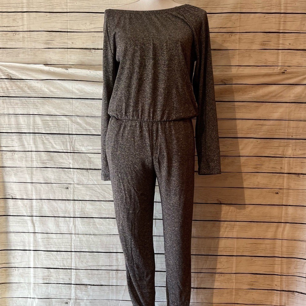 GAP Girls Glitter Gold Jumpsuit