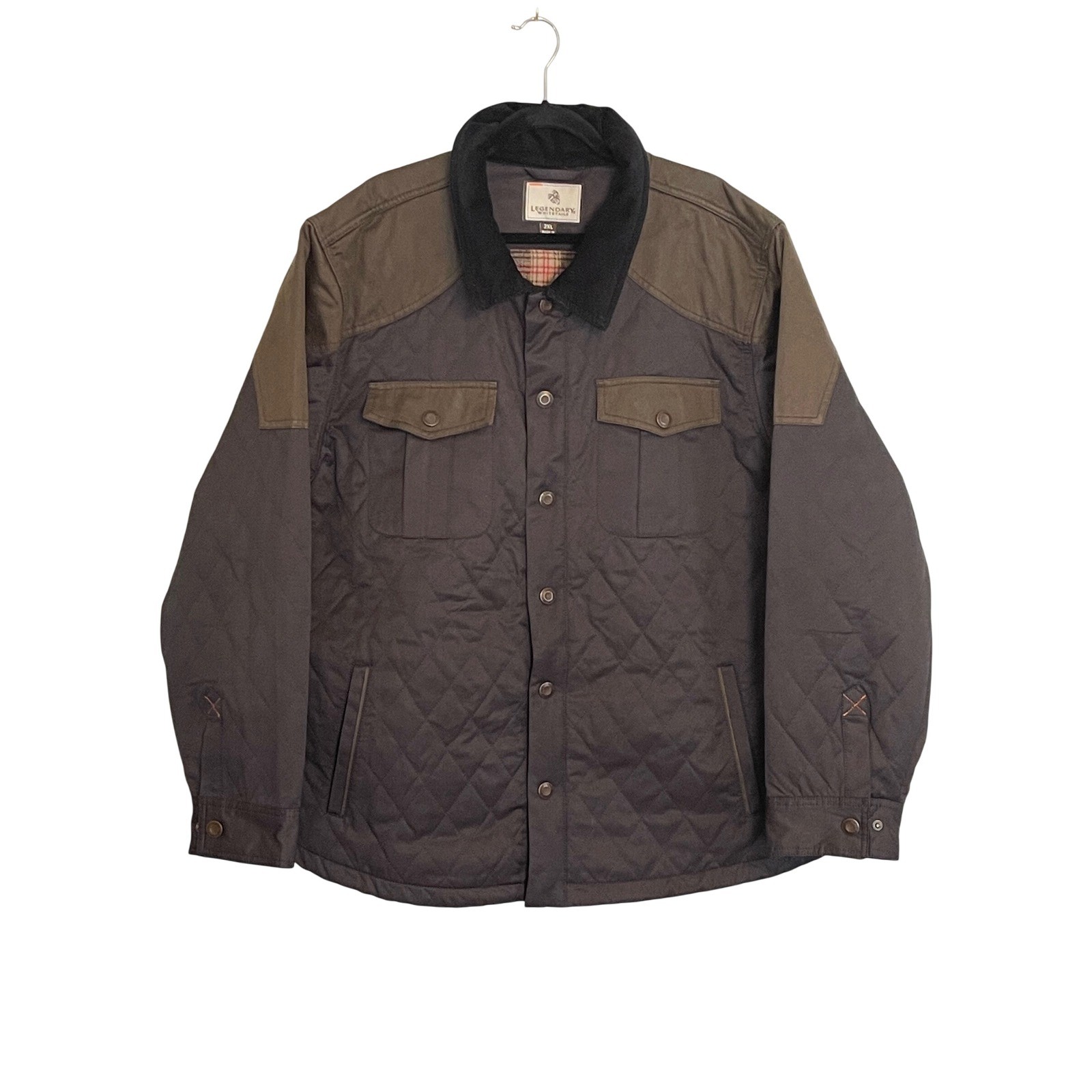 Legendary Whitetails Tough As Buck Field Jacket Plaid Lined Chore Work Coat