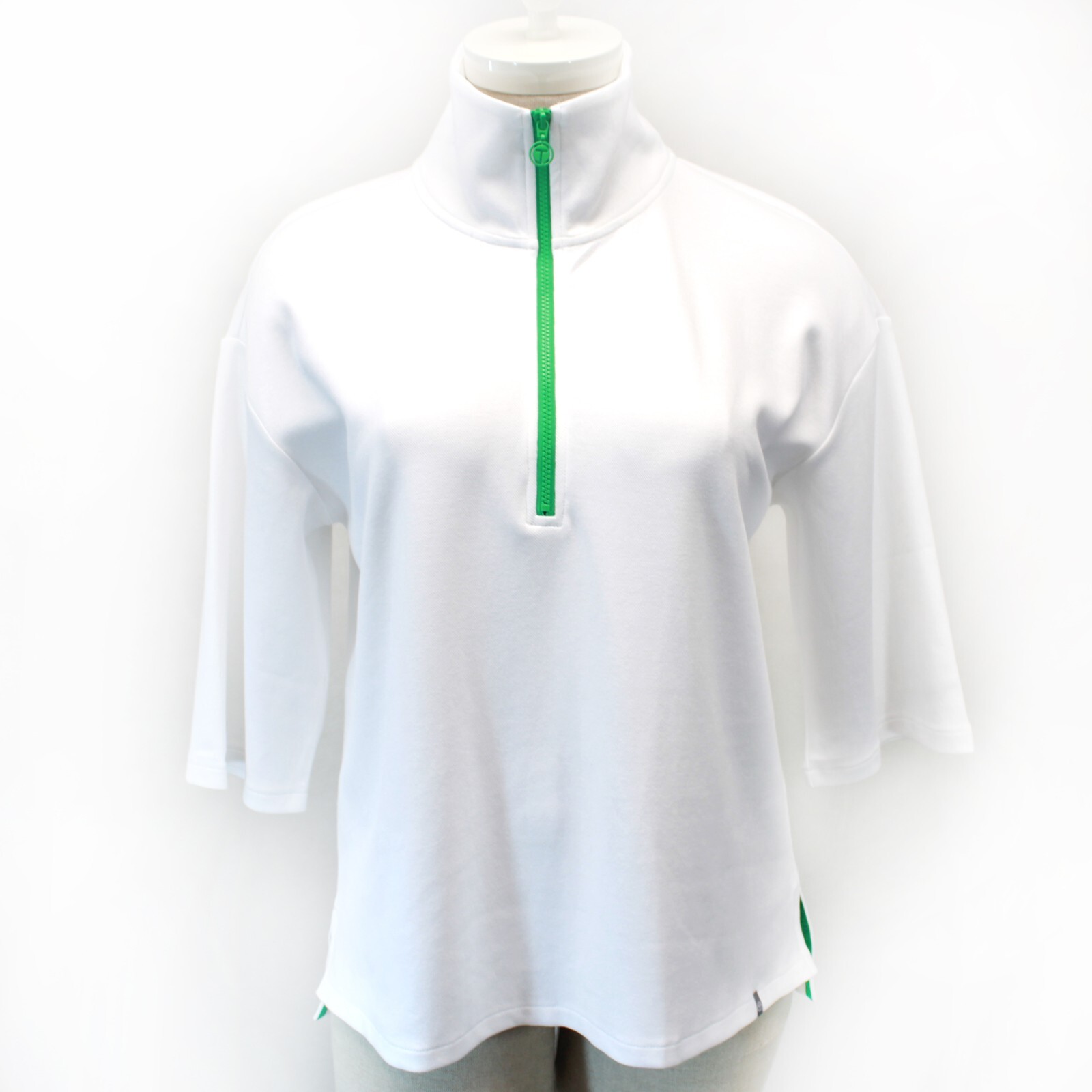 Talbots Plus White Half Zip Front Sweatshirt Jacket Cardigan Petite 2X