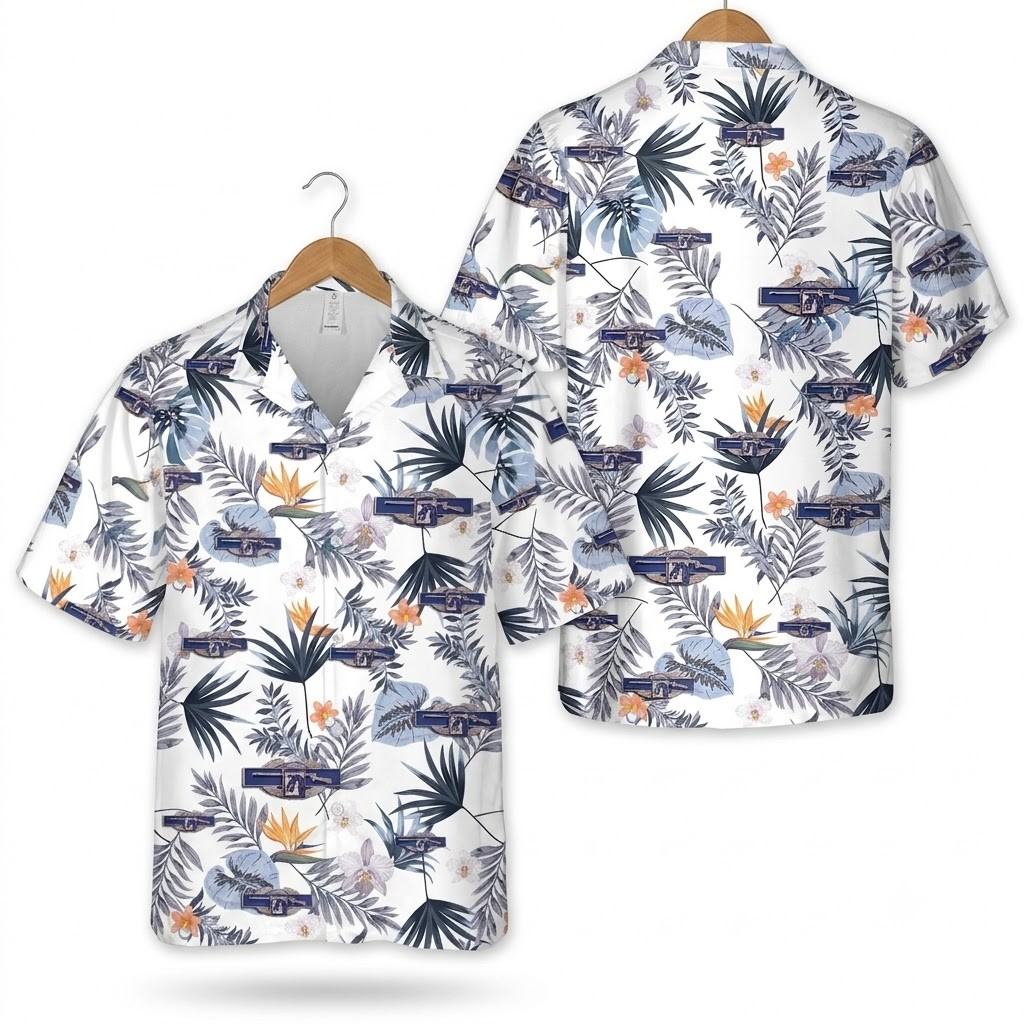 Us Army 18Th Airborne Combat Infantry Airborne Badge Army Cib Hawaiian Shirt