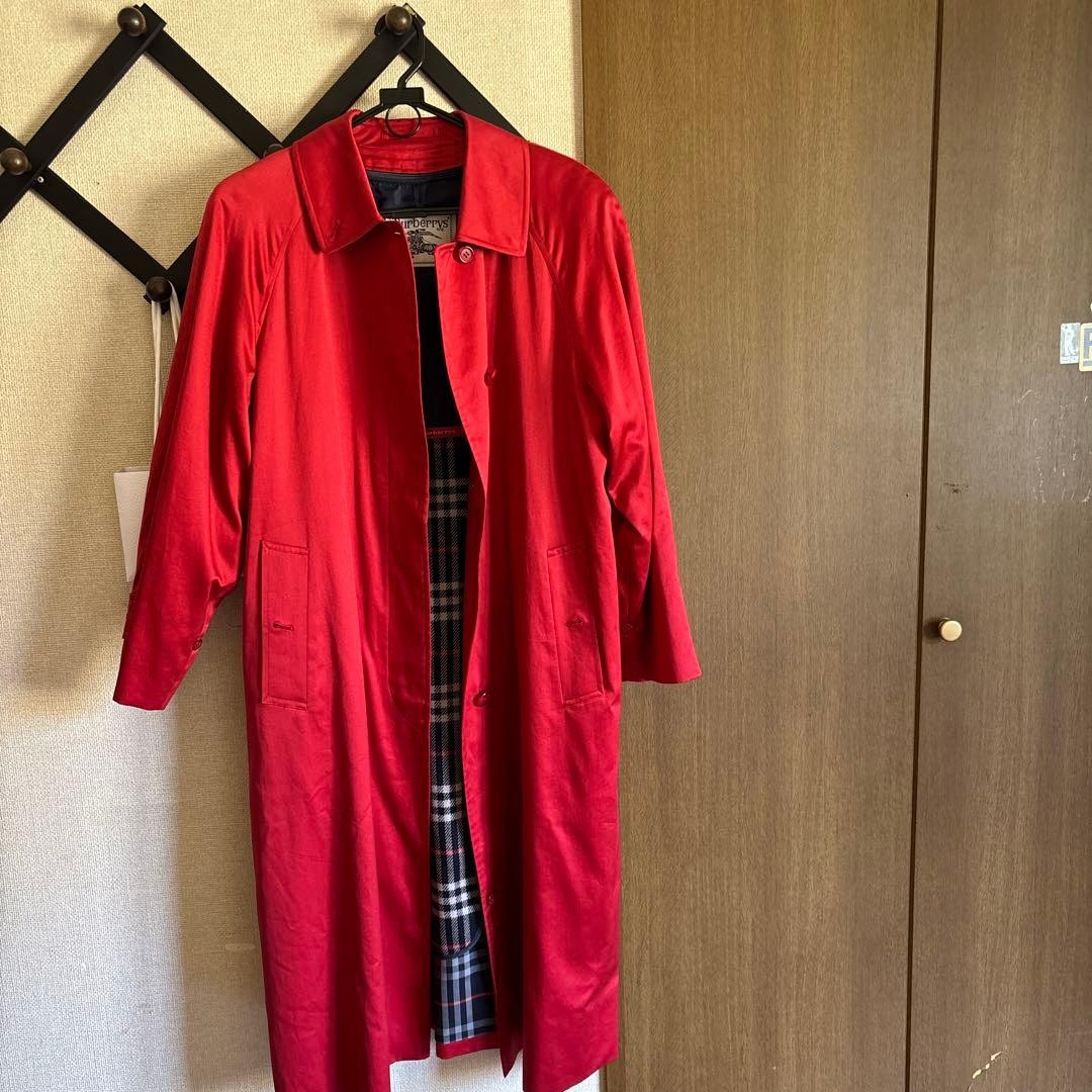 Burberrys Long Coat Red Nova Check