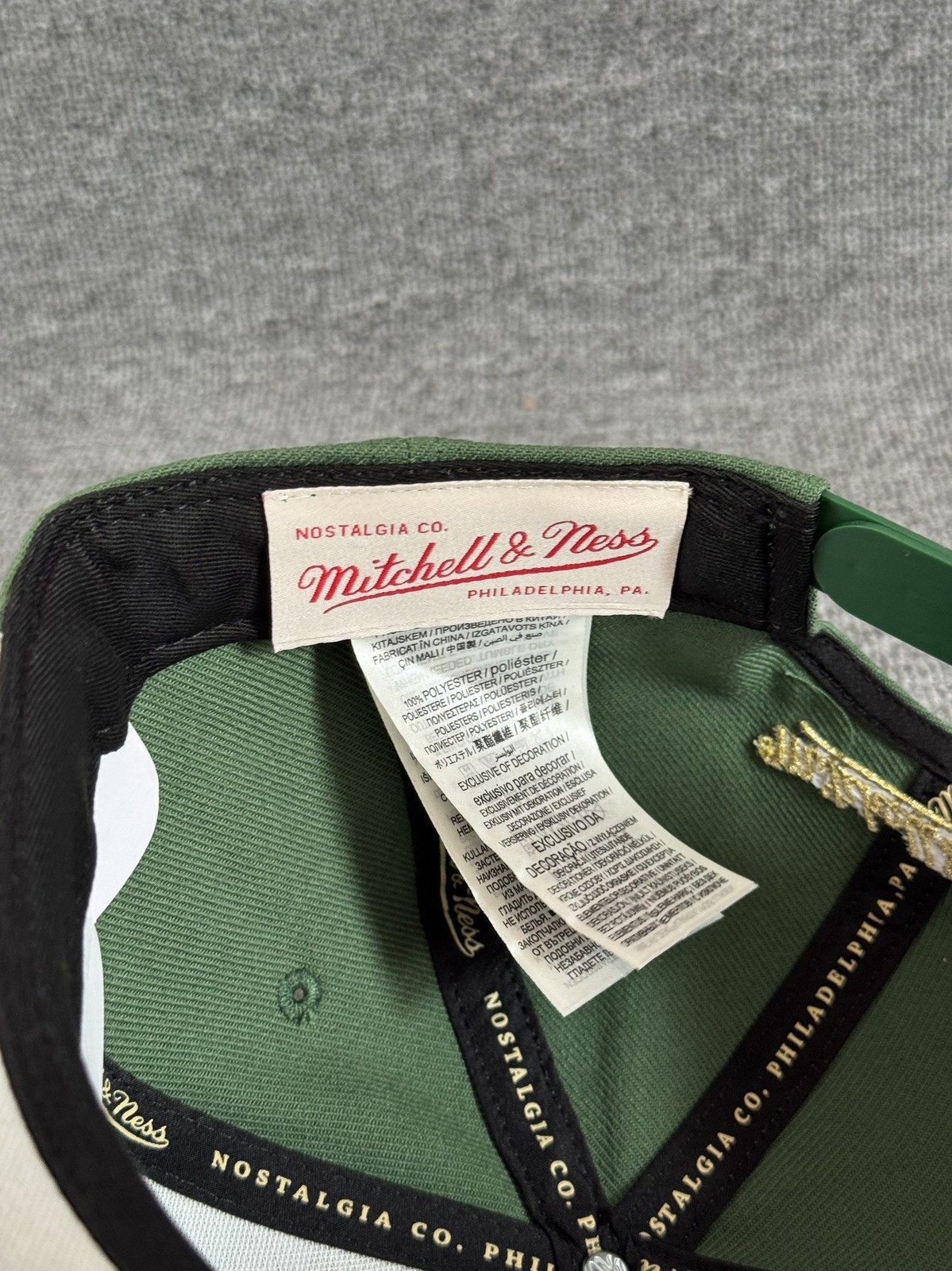 Mitchell & Ness Texas Rangers Snapback Olive Green 1995 All Star Cap