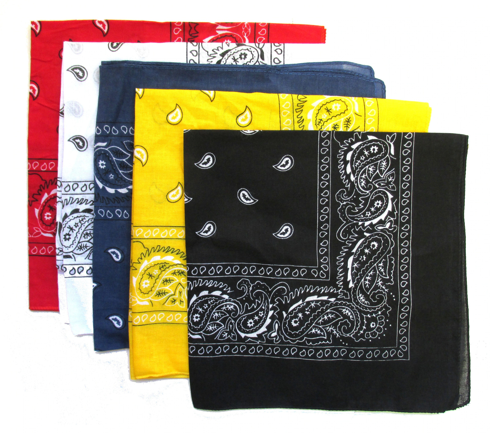 Pack of 5 – Lightweight Trainman Paisley Bandana
