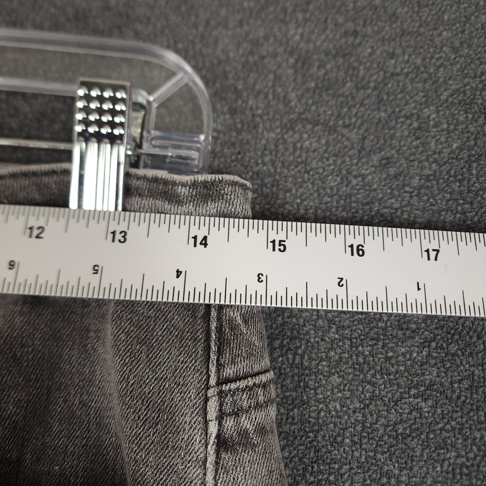 Tractr High Rise Straight Patchwork Jeans Gray Raw Hem Women’s 8 29