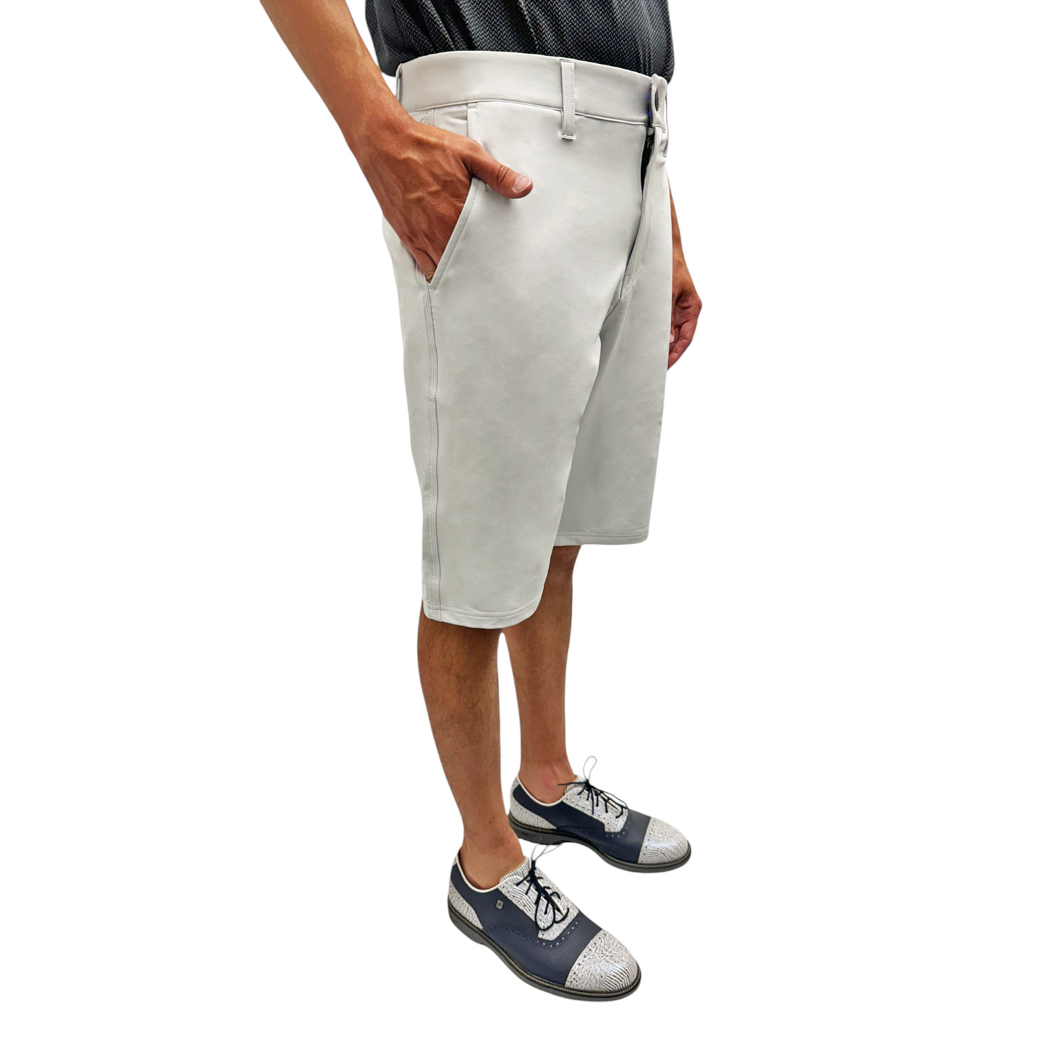 Mens Golf Shorts 11.5″ Inseam Long Tall Athletic Quick Dry Stretch Elastic Waist