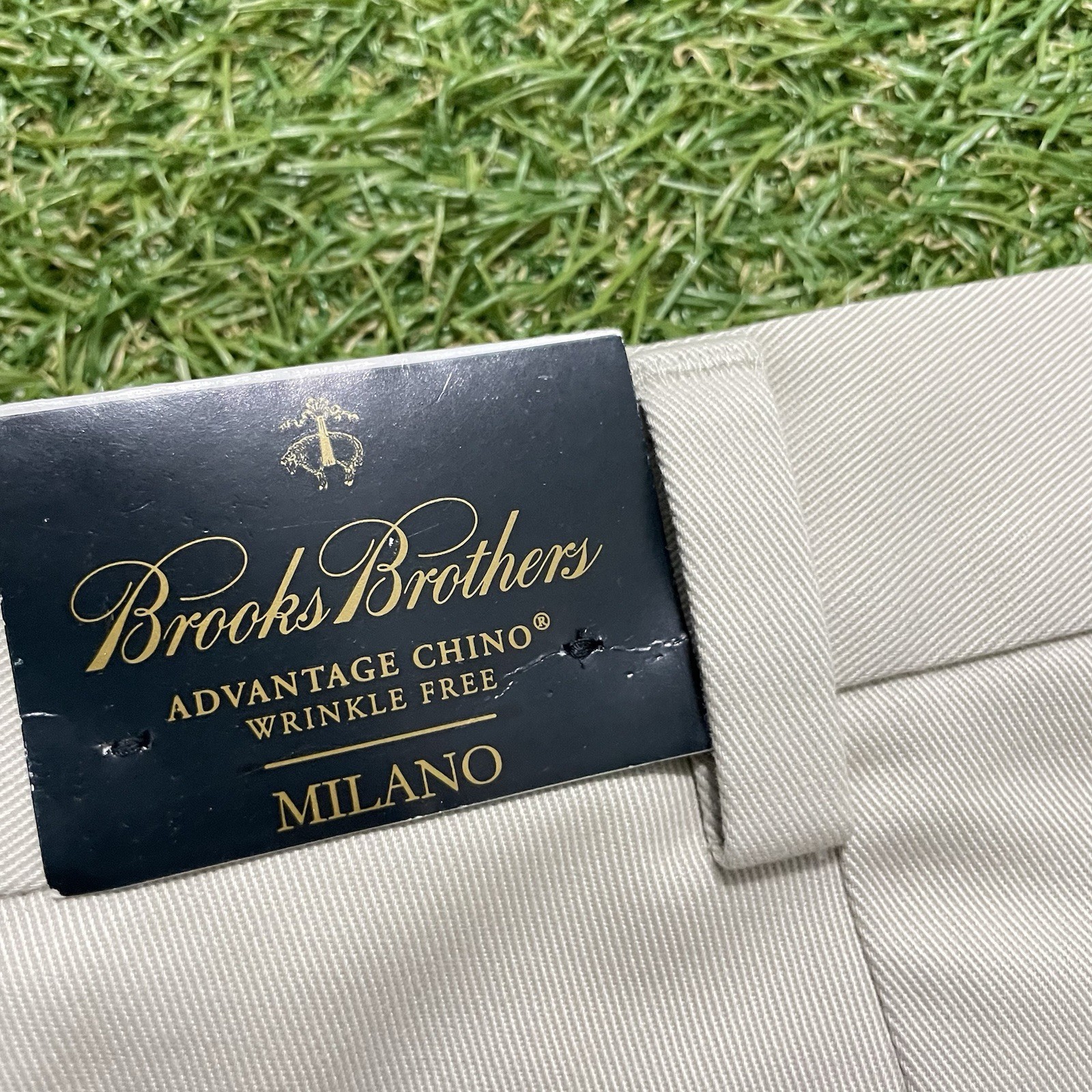 Brooks Brothers Pants Mens 35×34 (34×29) Beige Advantage Chino Milano Cotton NWT