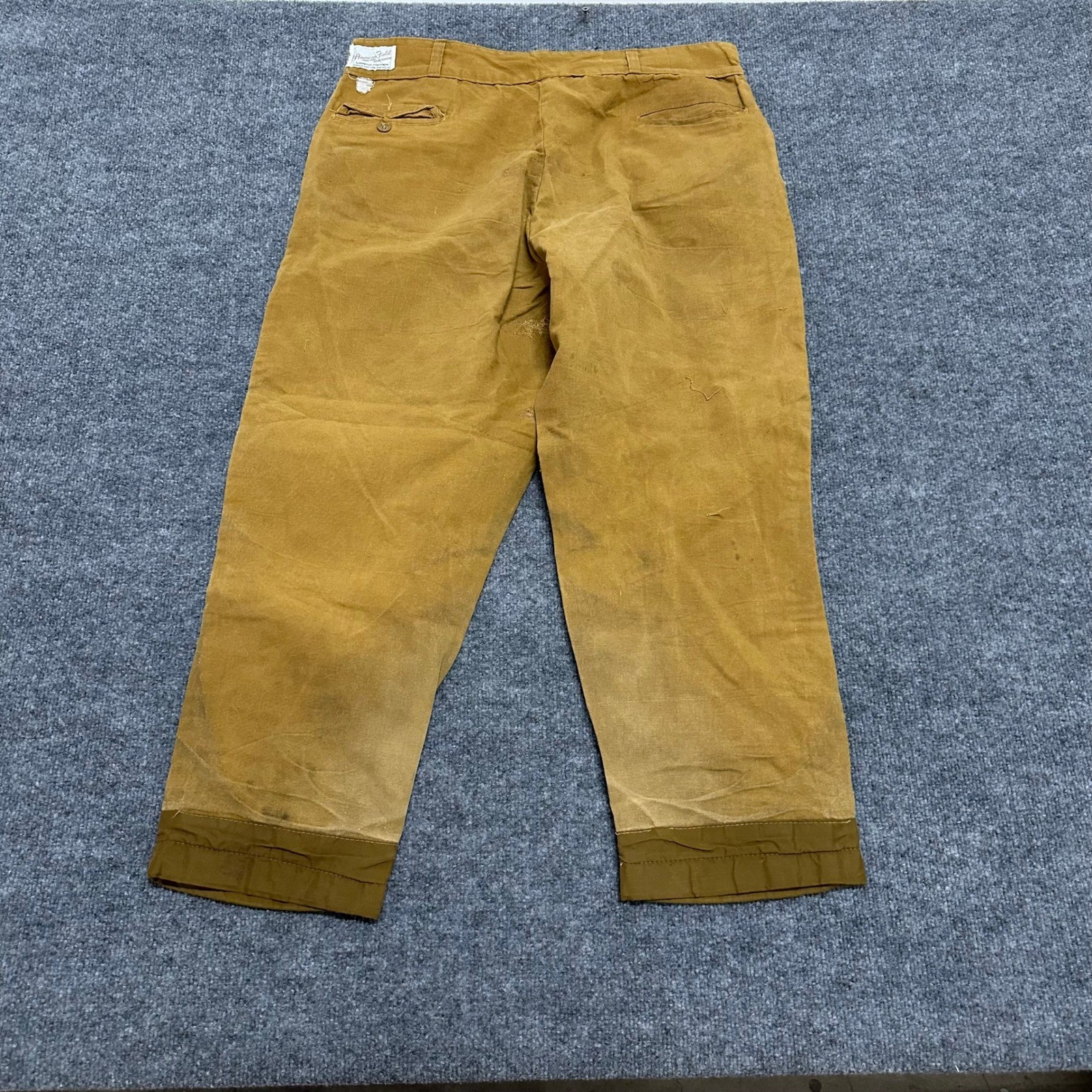 American Field Hunting Pants Mens Size 34 Brown Canvas Nylon Reinforced Vintage