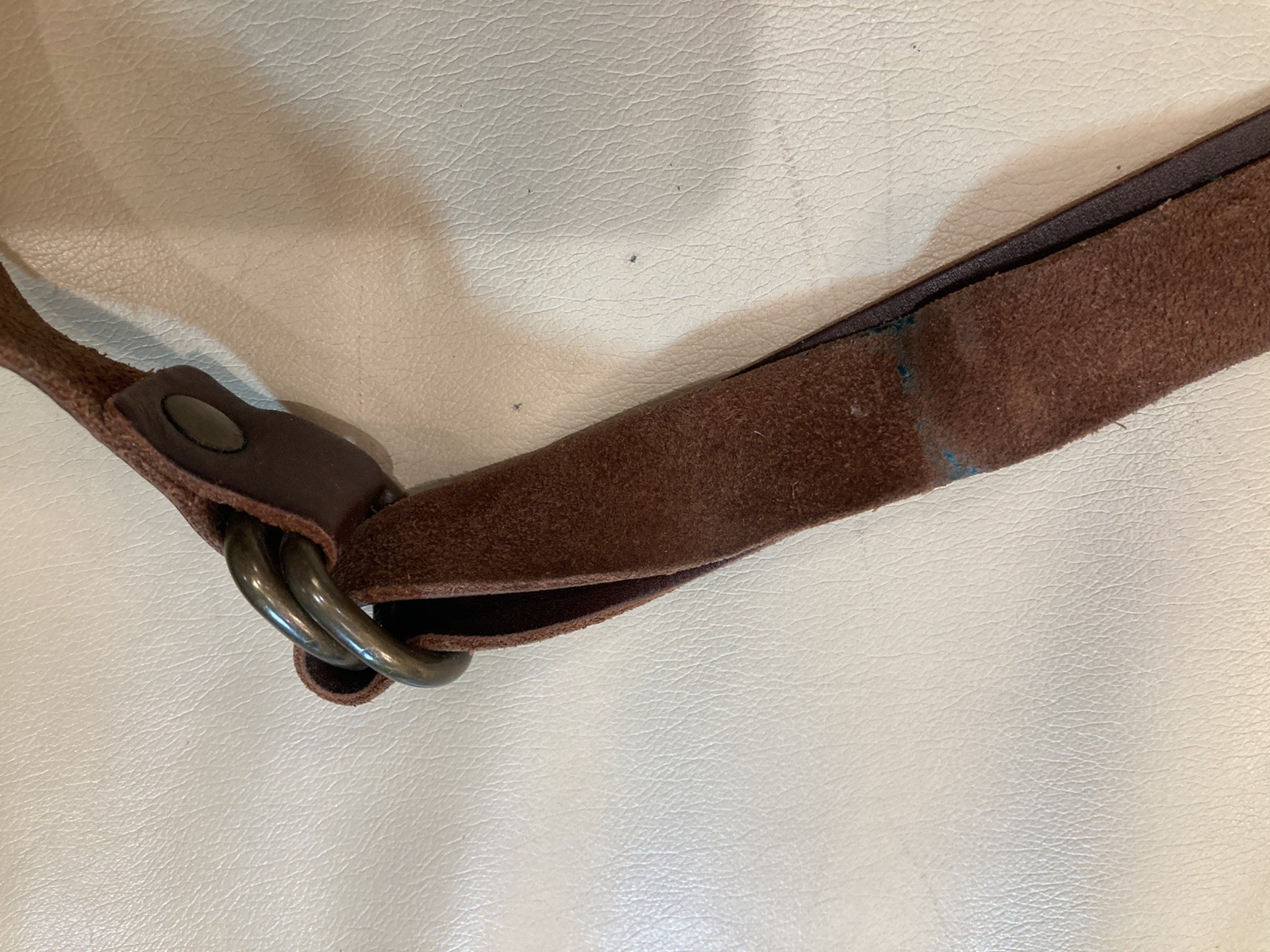 Full Grain SADDLEBACK LEATHER Co. Brown Crossbody Bag Fold Over, Brass Accent