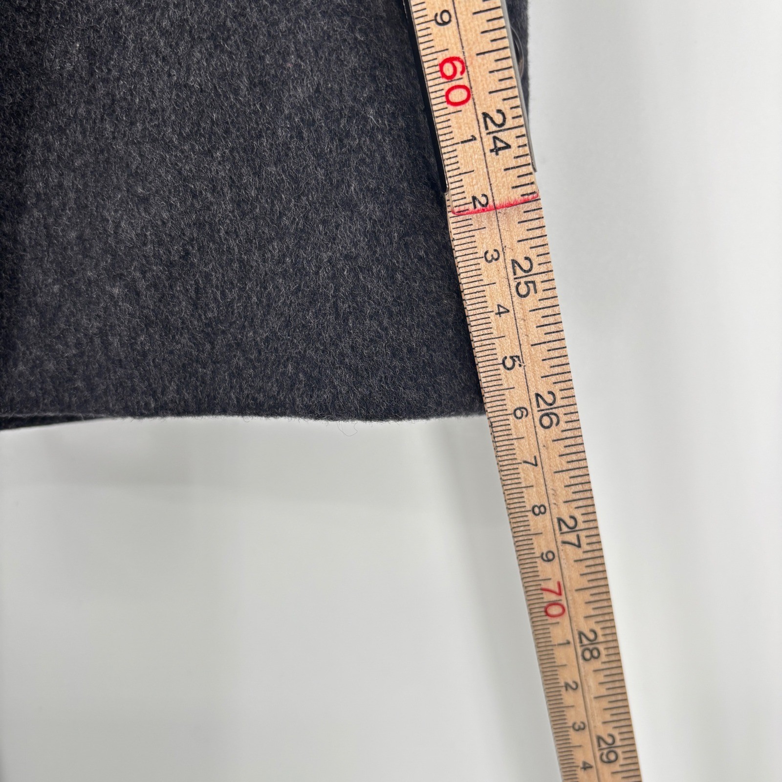Ermenegildo Zegna Soft Wool Overcoat Charcoal Button Front Notched Collar IT 52