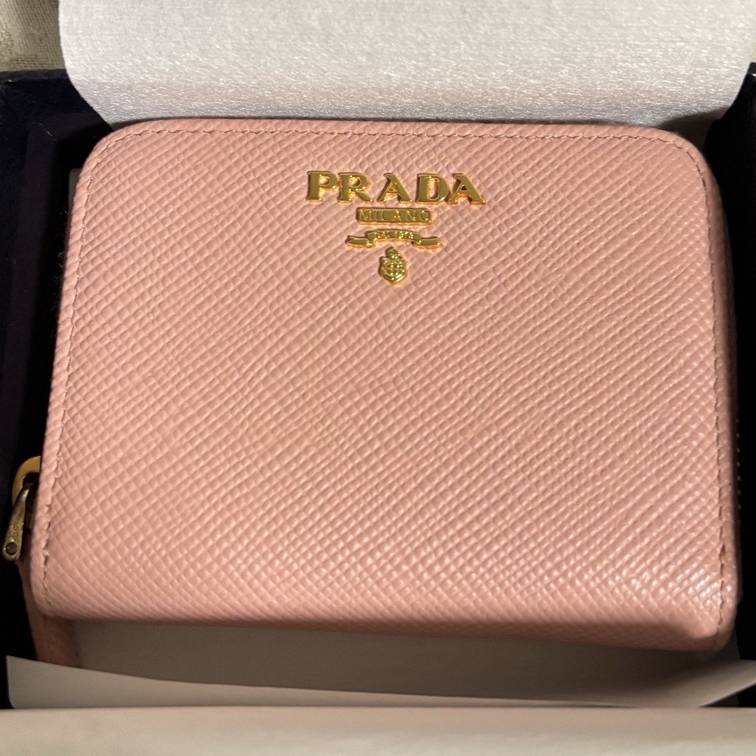 PRADA Saffiano Coin Case ORCHIDEA