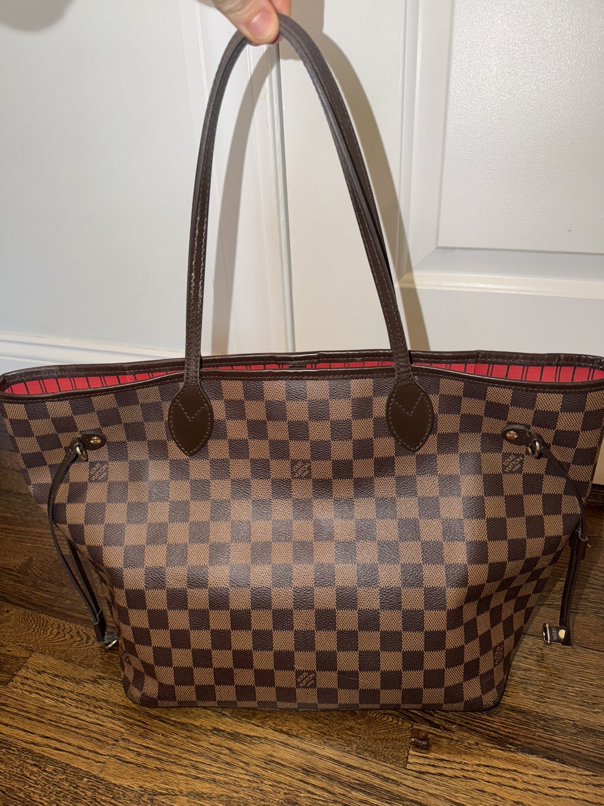 Louis Vuitton Neverfull Open/No Closure Tote MM Brown Canvas/Leather