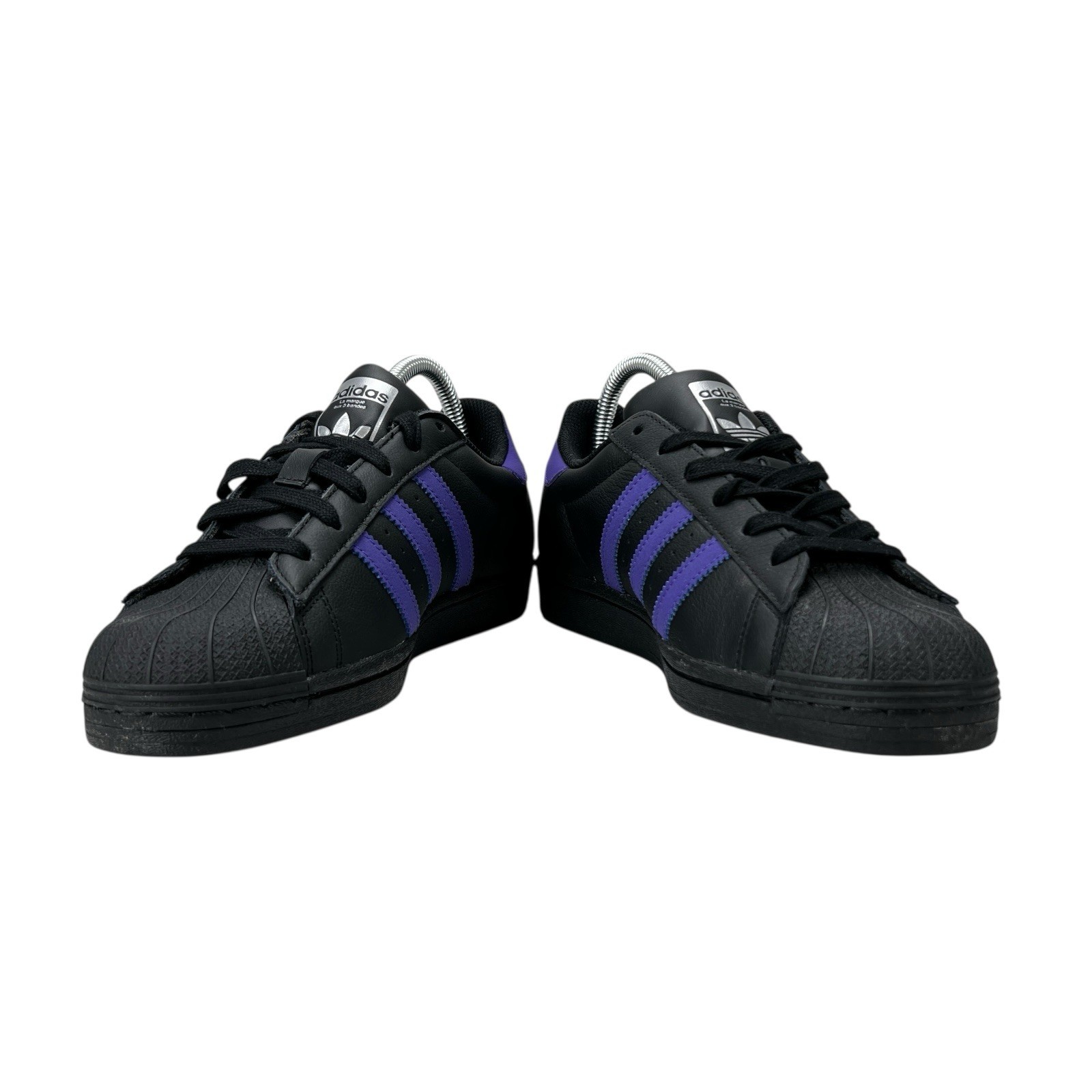Adidas Superstar Shell Toe Core Black Purple Shoes IE3000 Women’s Sizes 6 – 7.5