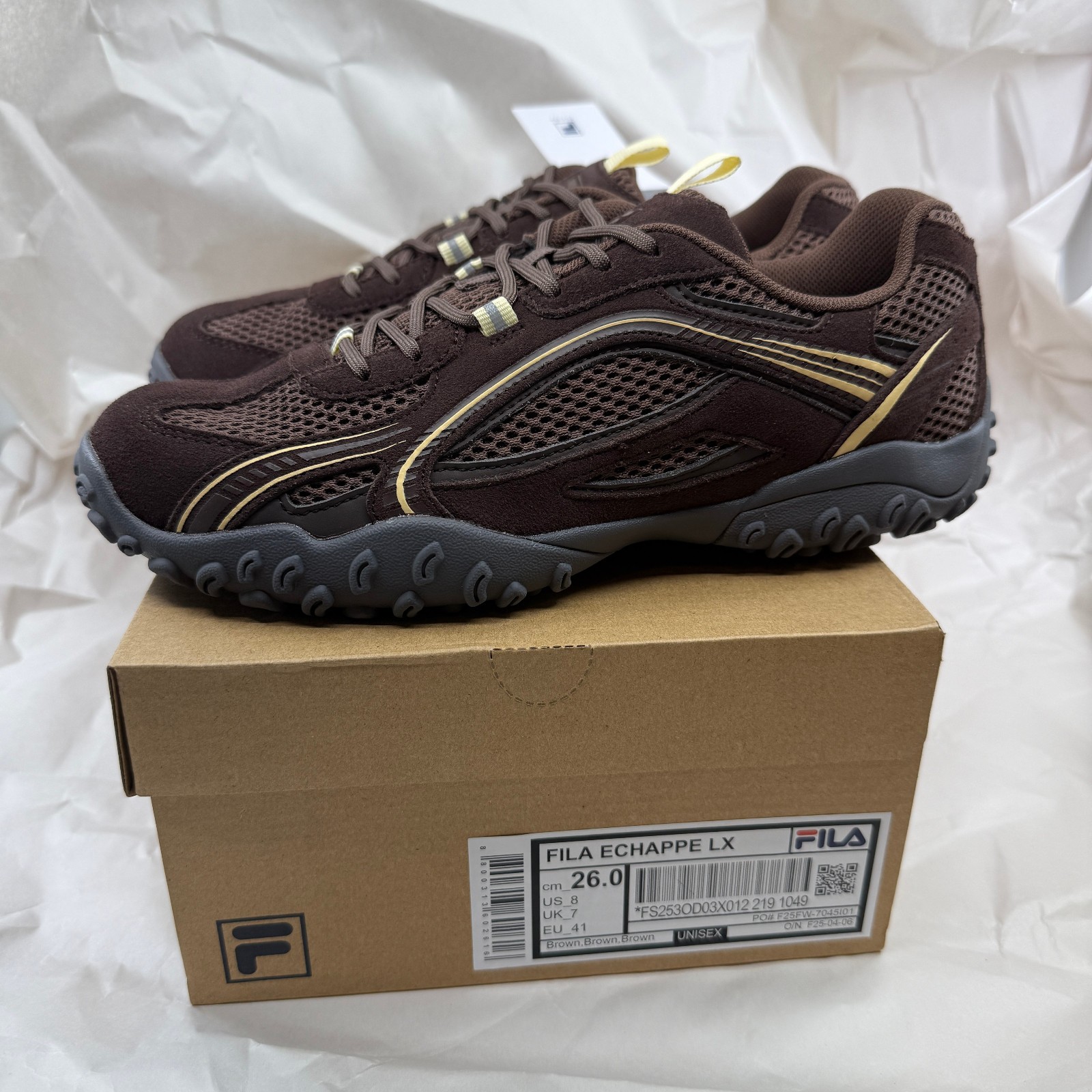 FILA Echappe LX Choco Sneaker 11001XM02361G200 FS253OD03X012219 SIZE US 8